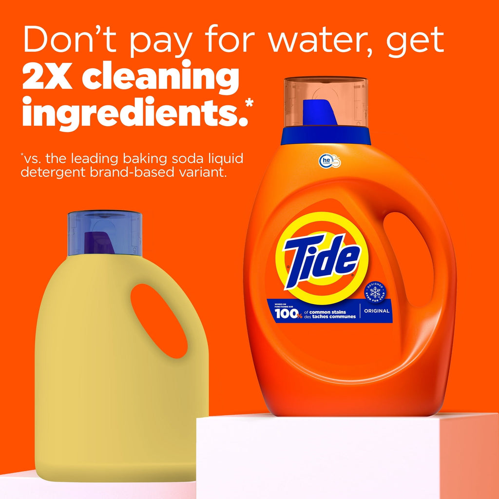 Tide Original Liquid Laundry Detergent - 1 Pack (34 fl oz) | HE Compatible, 25 Loads, Deep Clean Power