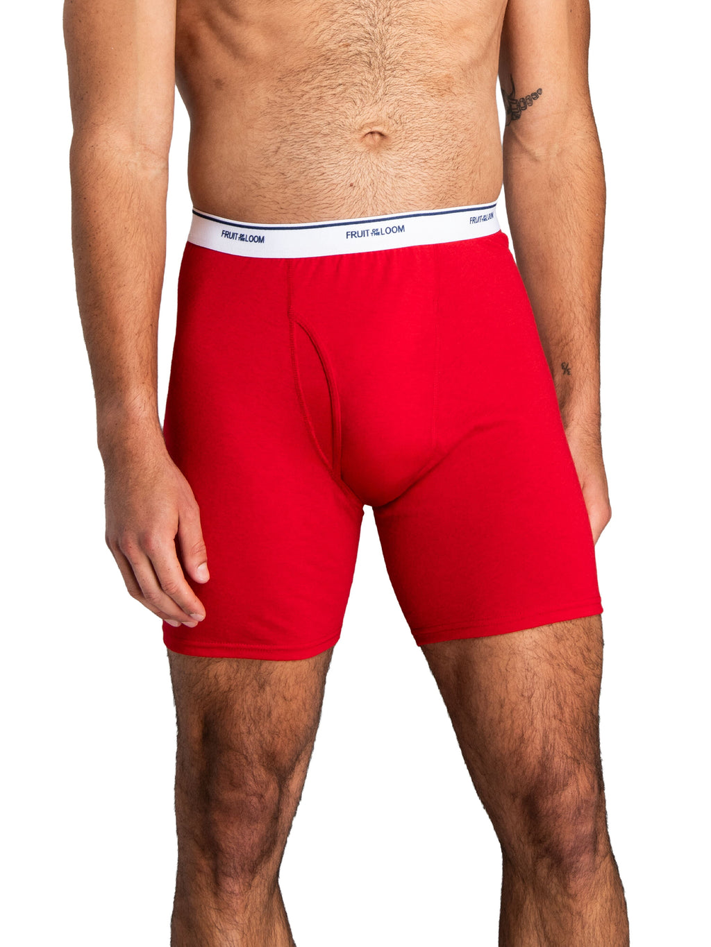 Fruit of the Loom Men's Active Cotton Blend Boxer Briefs, 8-Pack, Sizes S-XL