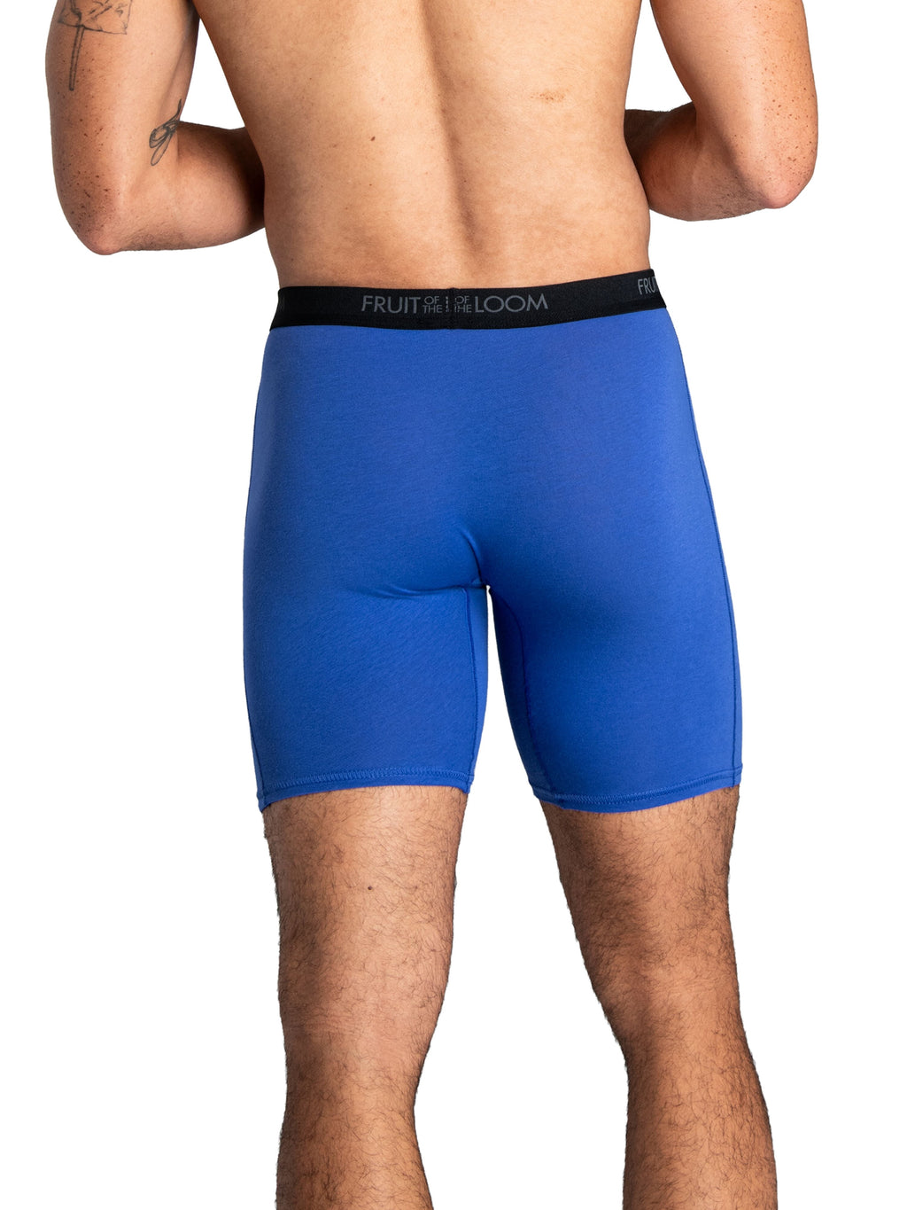 Fruit of the Loom Men's Cotton Stretch Trunk, Short Leg Boxer Brief Underwear, 6-Pack