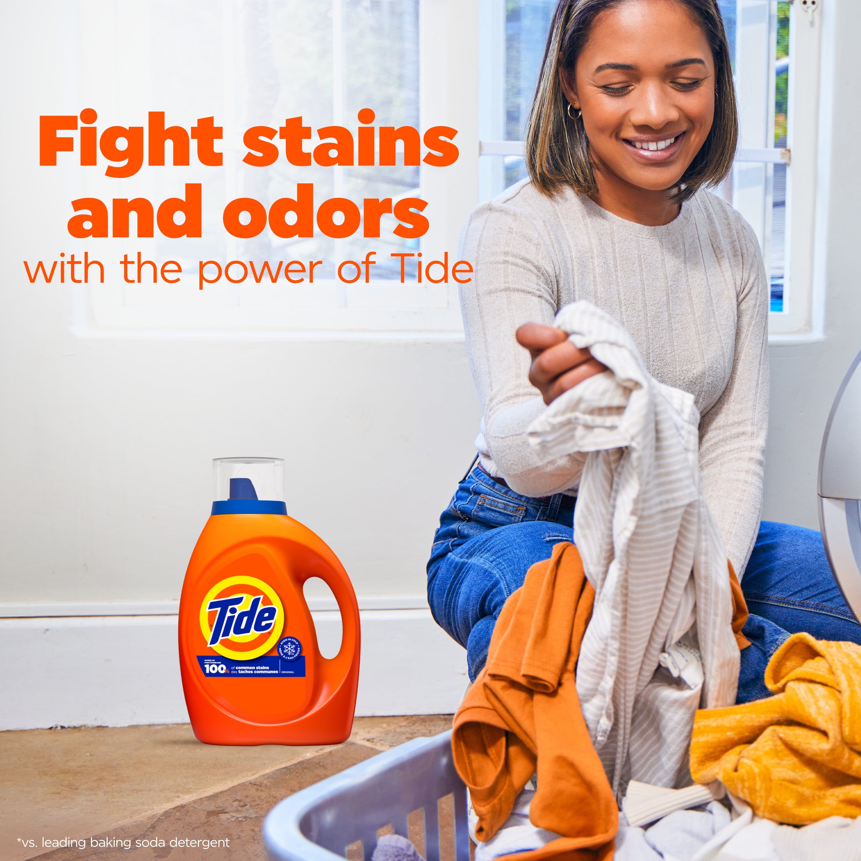 Tide Laundry Detergent Liquid, Original Scent, 105 fl oz, 80 Loads, HE Compatible