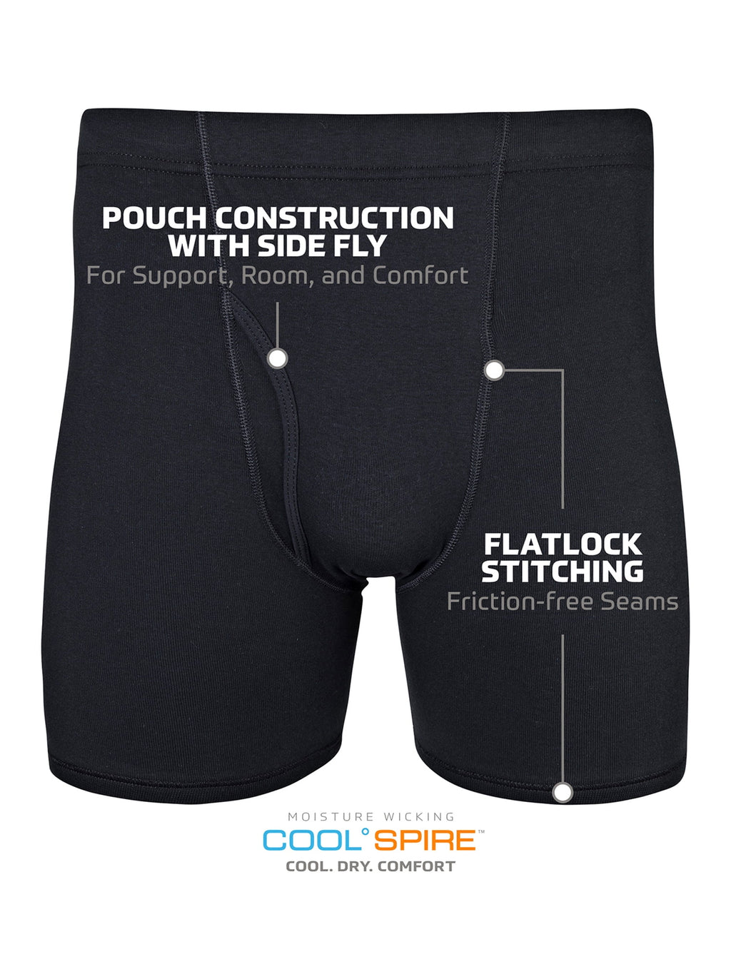 Gildan Adult Men's Boxer Briefs With Covered Waistband, 5-Pack, Sizes S-2XL, 6" Inseam