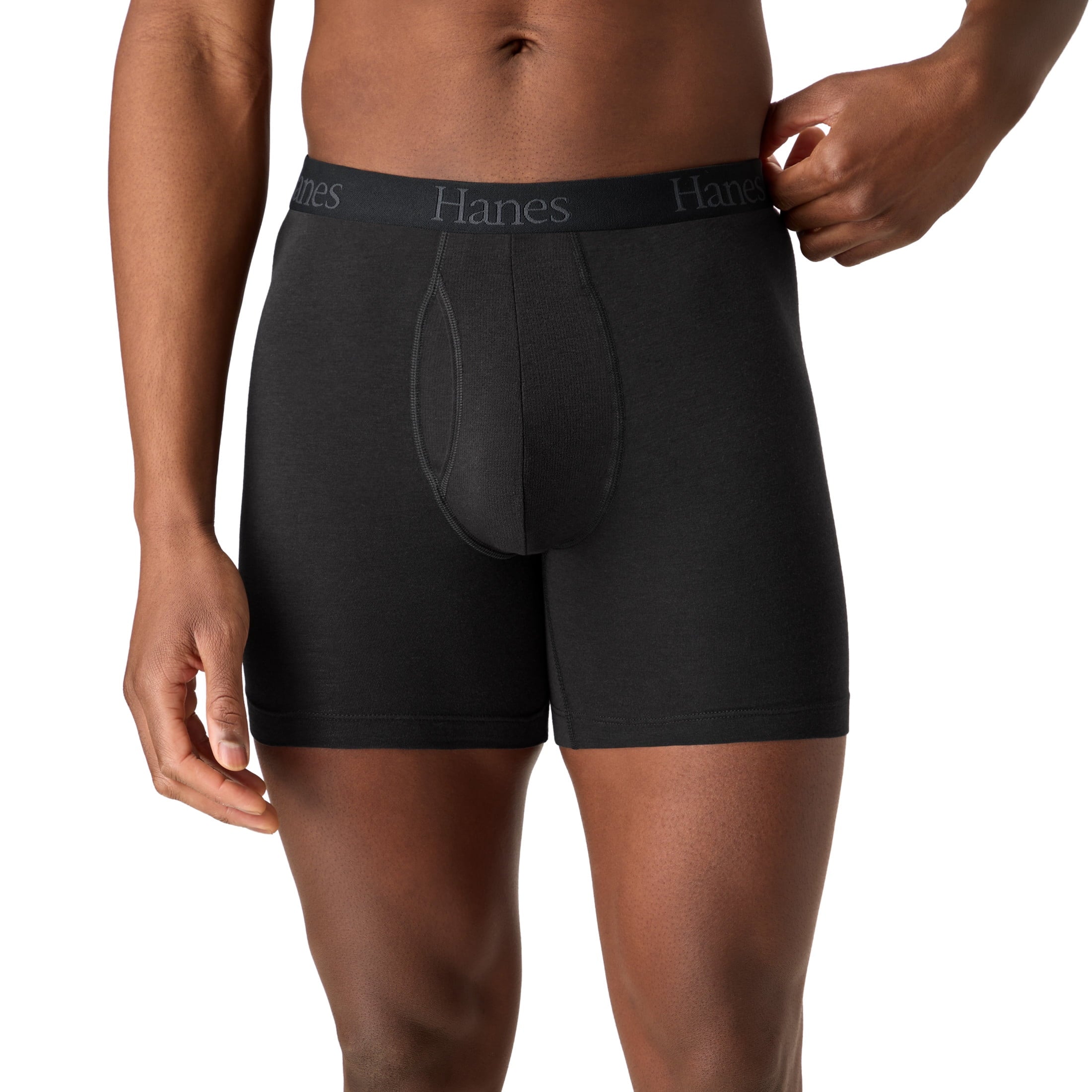 Hanes Mens Underwear Boxer Briefs, 3-Pack, Comfort Flex Fit Total Support Pouch, Moisture Wicking
