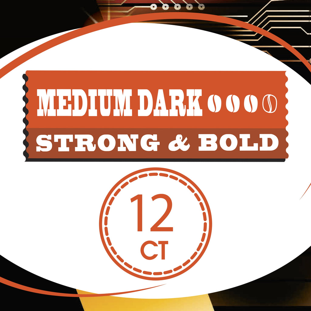 (6 pack) Great Value Extra Caff Medium-Dark Roast Coffee Pods, 12 Ct