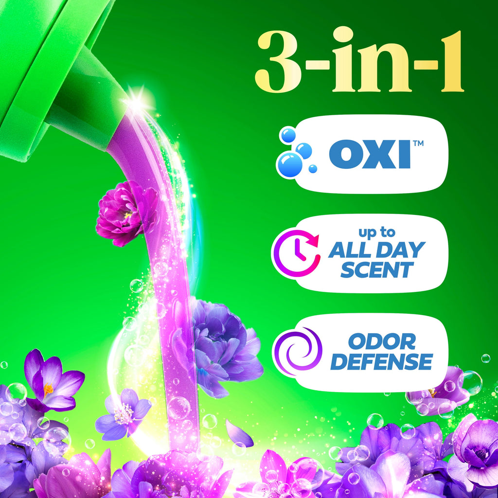 Gain Plus Laundry Detergent Liquid, Now with Odor Defense + OXI, Moonlight Breeze Scent, 170 fl oz, 129 Loads