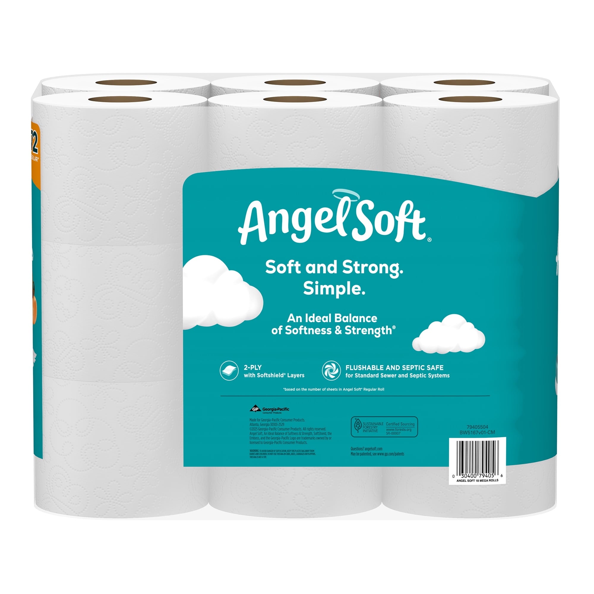Angel Soft 2-Ply Toilet Paper, 36 Mega Rolls, 320 Sheets per Roll