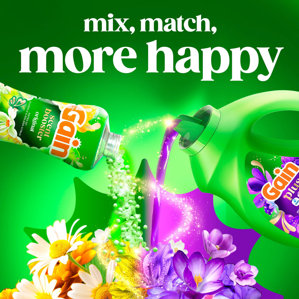 Gain Plus Laundry Detergent Liquid, Now with Odor Defense + OXI, Moonlight Breeze Scent, 170 fl oz, 129 Loads