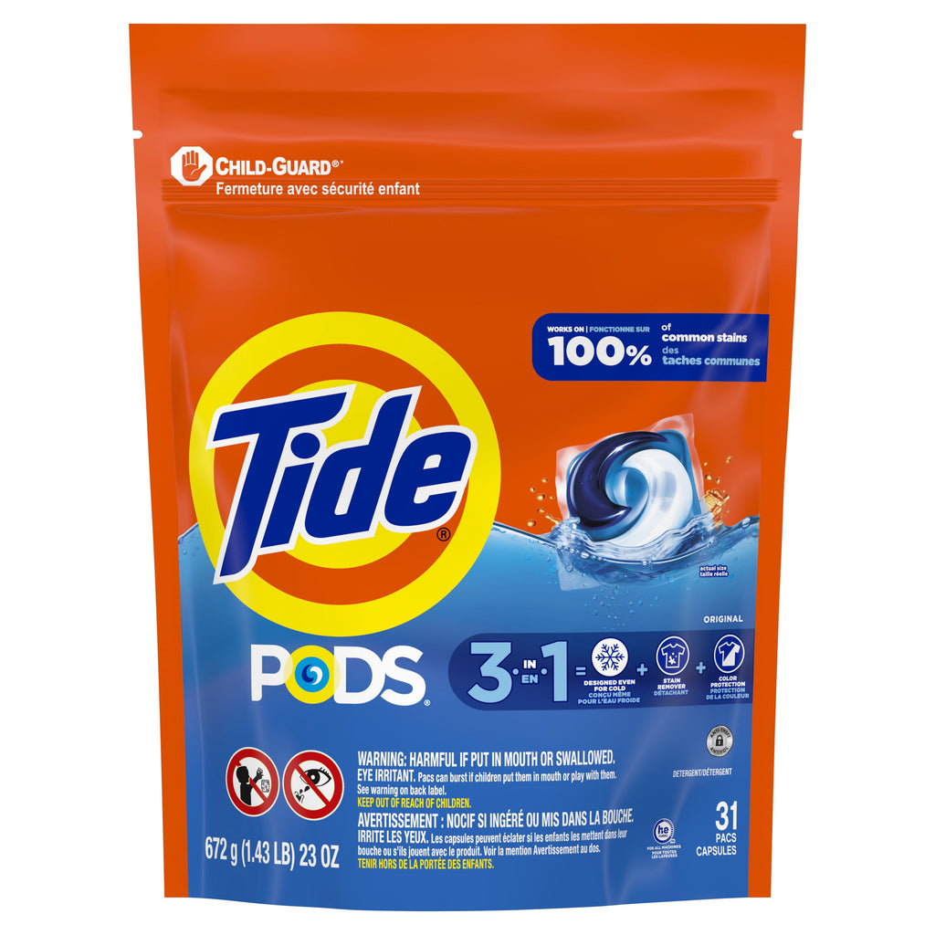 Tide PODS Laundry Detergent Soap Pacs, Original Scent, 31 Count