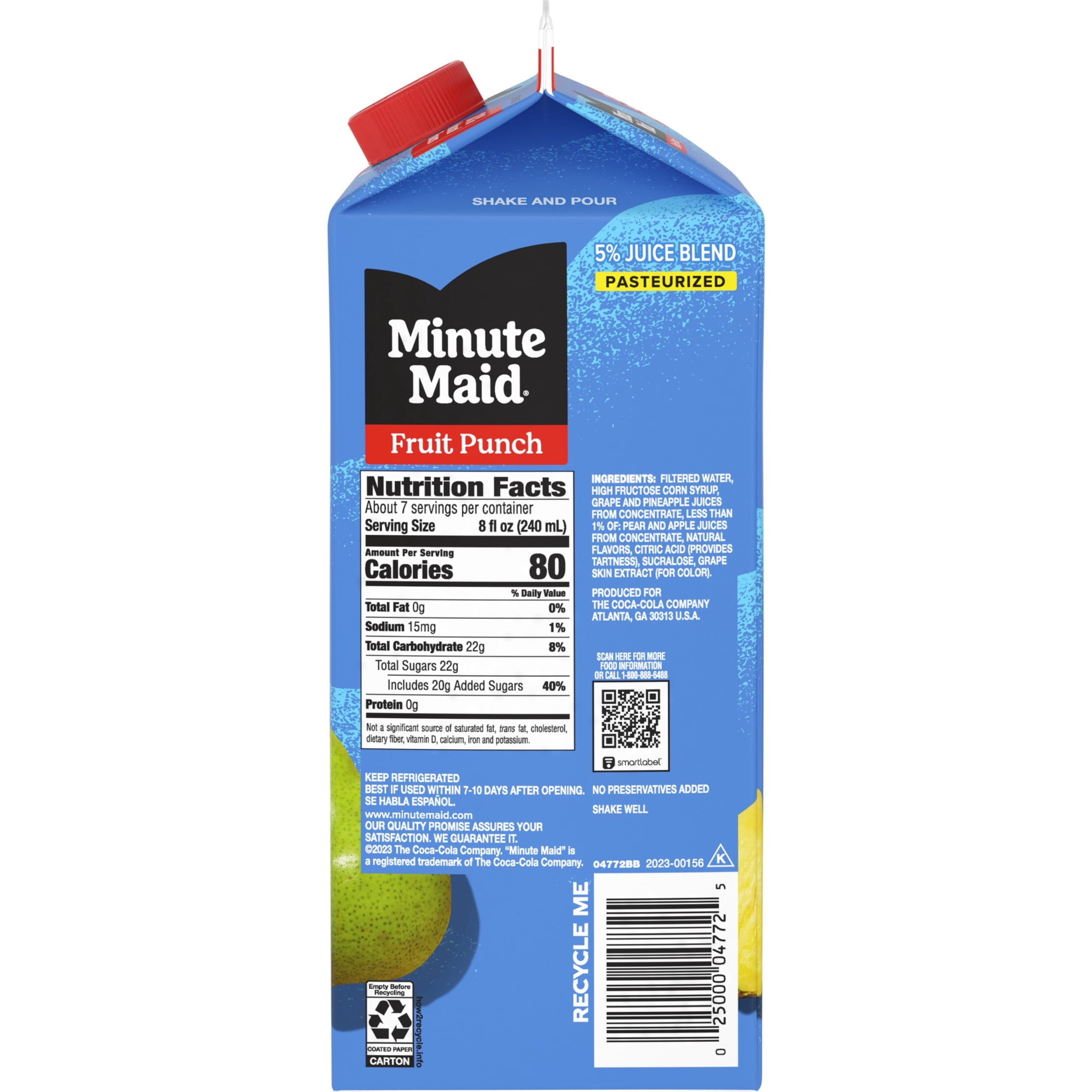 Minute Maid Fruit Punch Juice Drink Carton, 59 fl oz