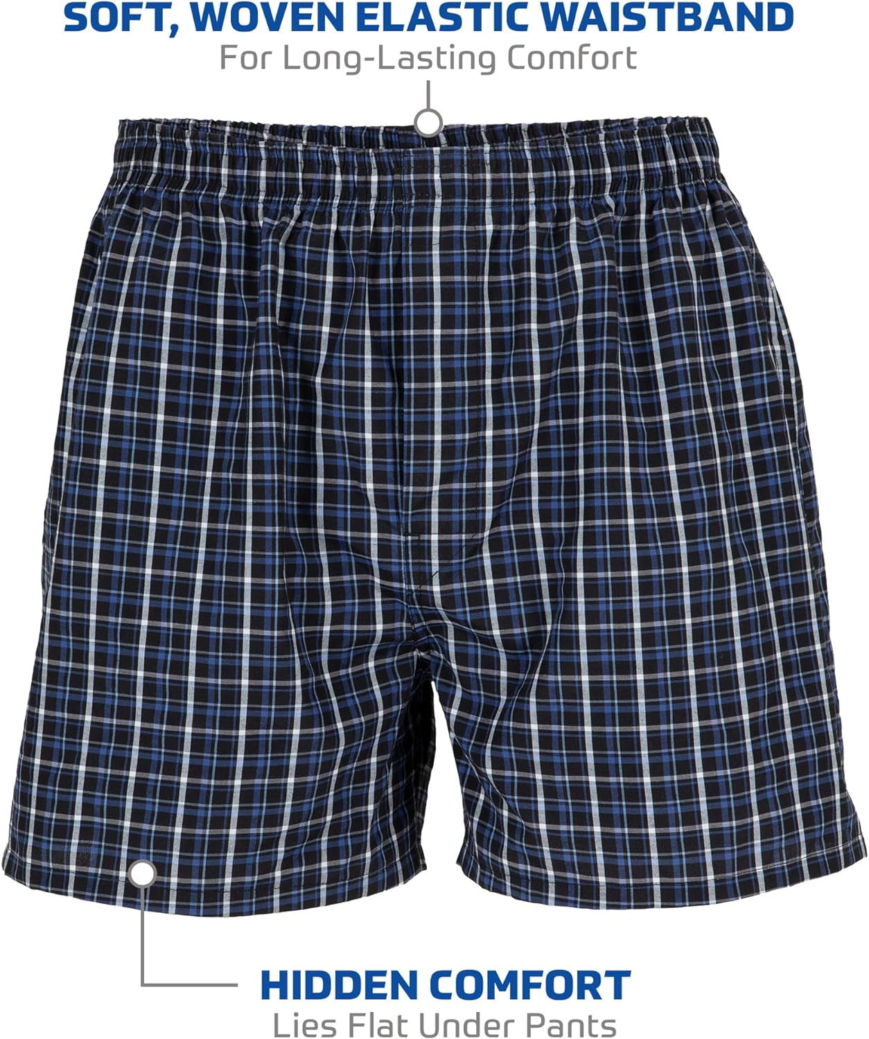 Gildan Men's Woven Boxer Underwear, 5-Pack, Red/Grey, Large