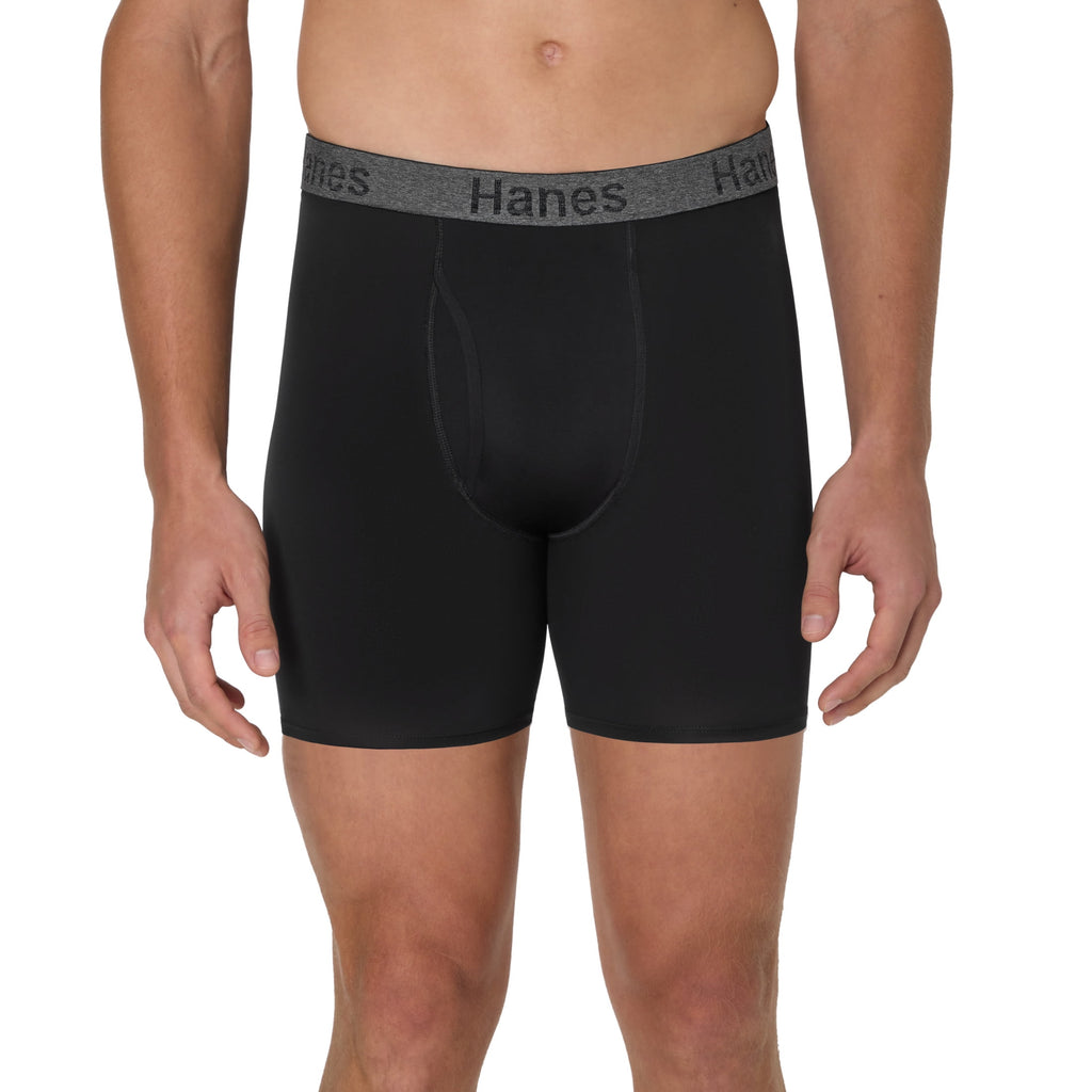 Underwear Performance Boxer Briefs, 3-Pack, Stay Dry Pouch Underwear for Men, Stretch