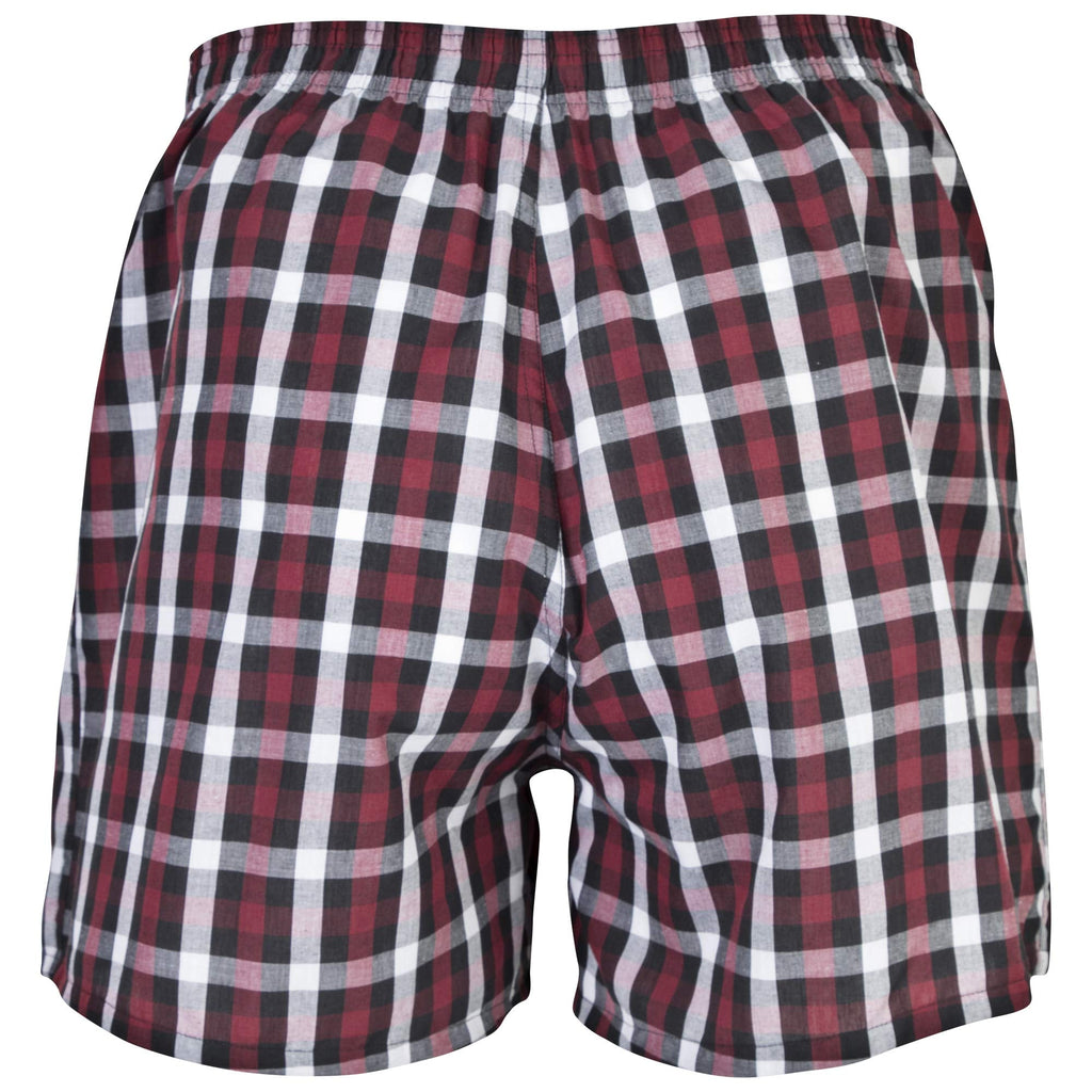 Gildan Men's Woven Boxer Underwear, 5-Pack, Red/Grey, Large