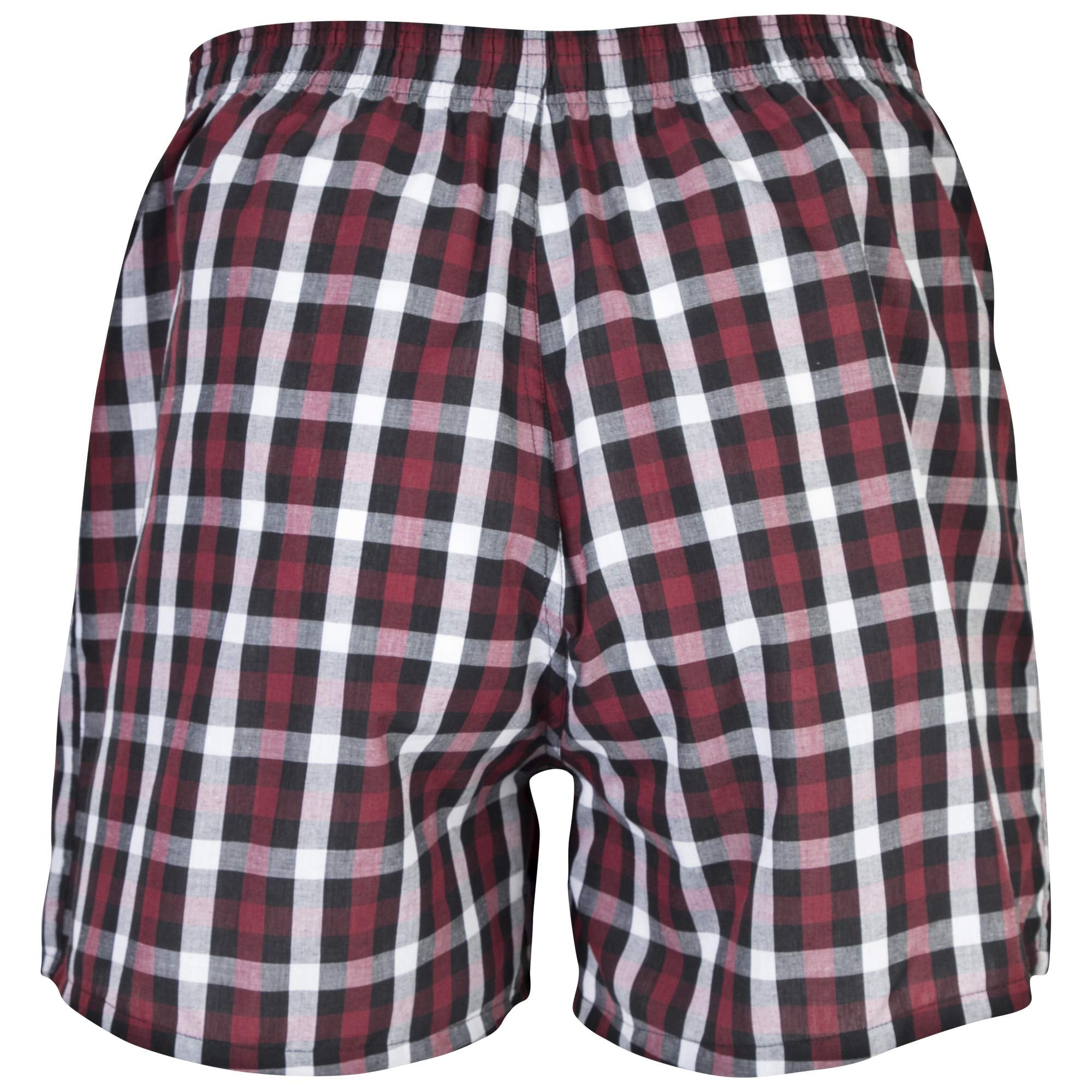 Gildan Men's Woven Boxer Underwear, 5-Pack, Red/Grey, Large