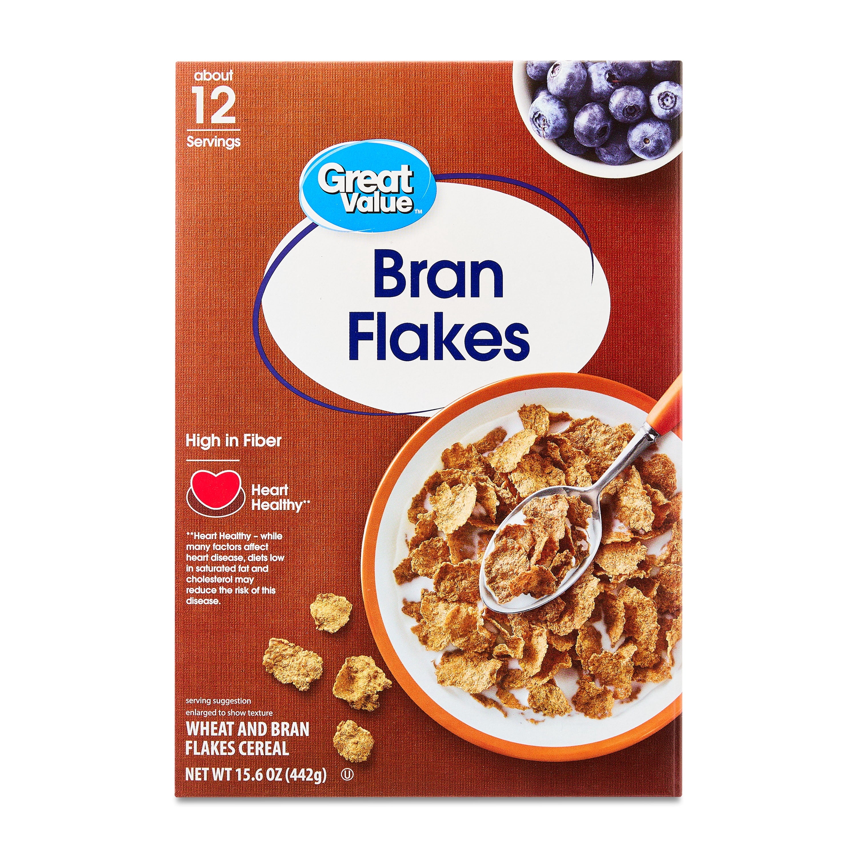 Great Value Bran Flakes Breakfast Cereal, 15.6 oz