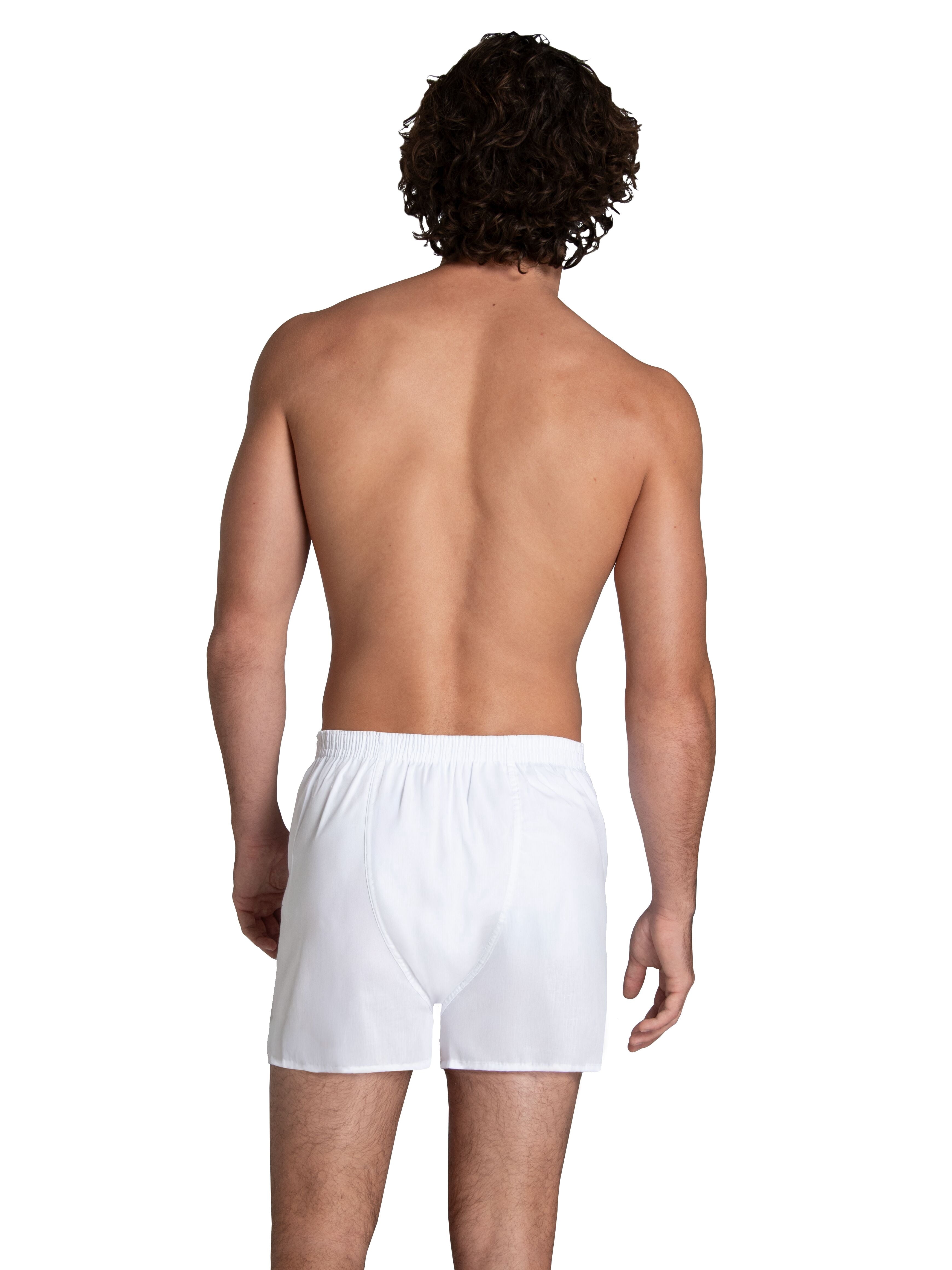 Fruit of the Loom Men's Boxers - Relaxed Fit, Soft Woven Cotton Blend Underwear, 5-Pack