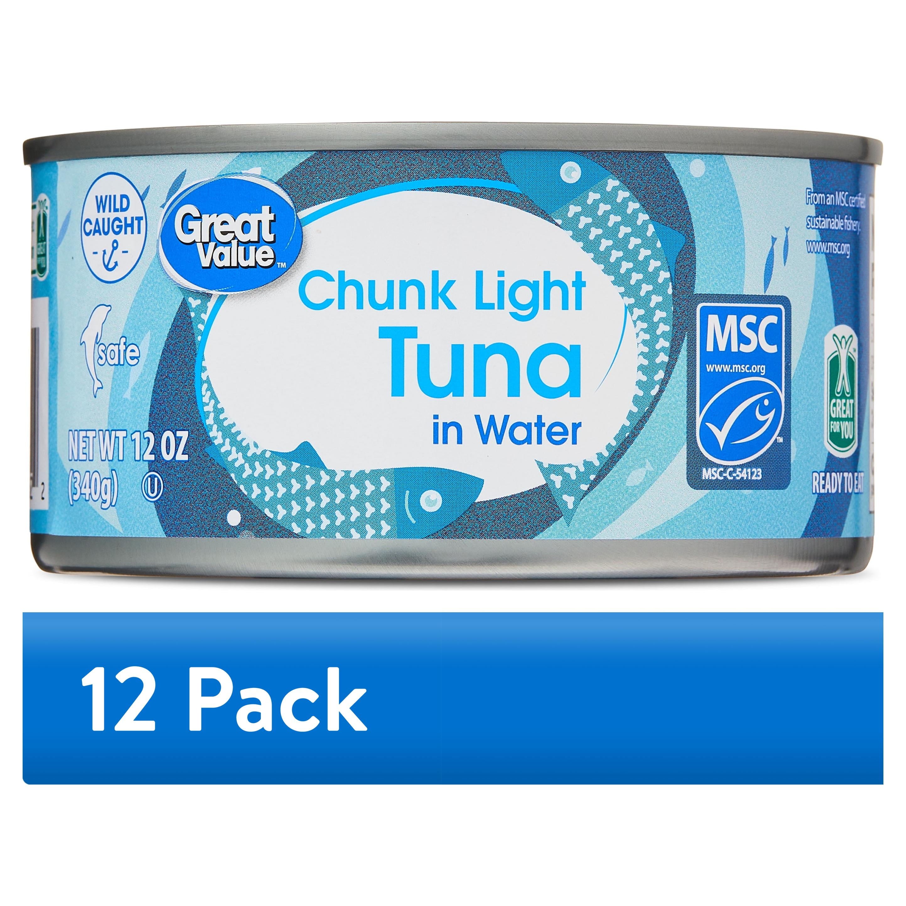 Great Value Chunk Light Tuna in Water, 12 oz