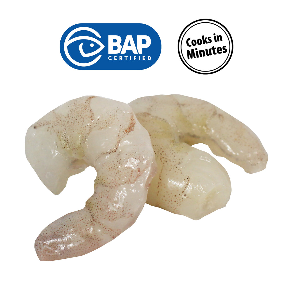 Great Value Frozen Raw Small Peeled & Deveined, Tail-off Shrimp, 12 oz Bag (60-80 Count per lb)