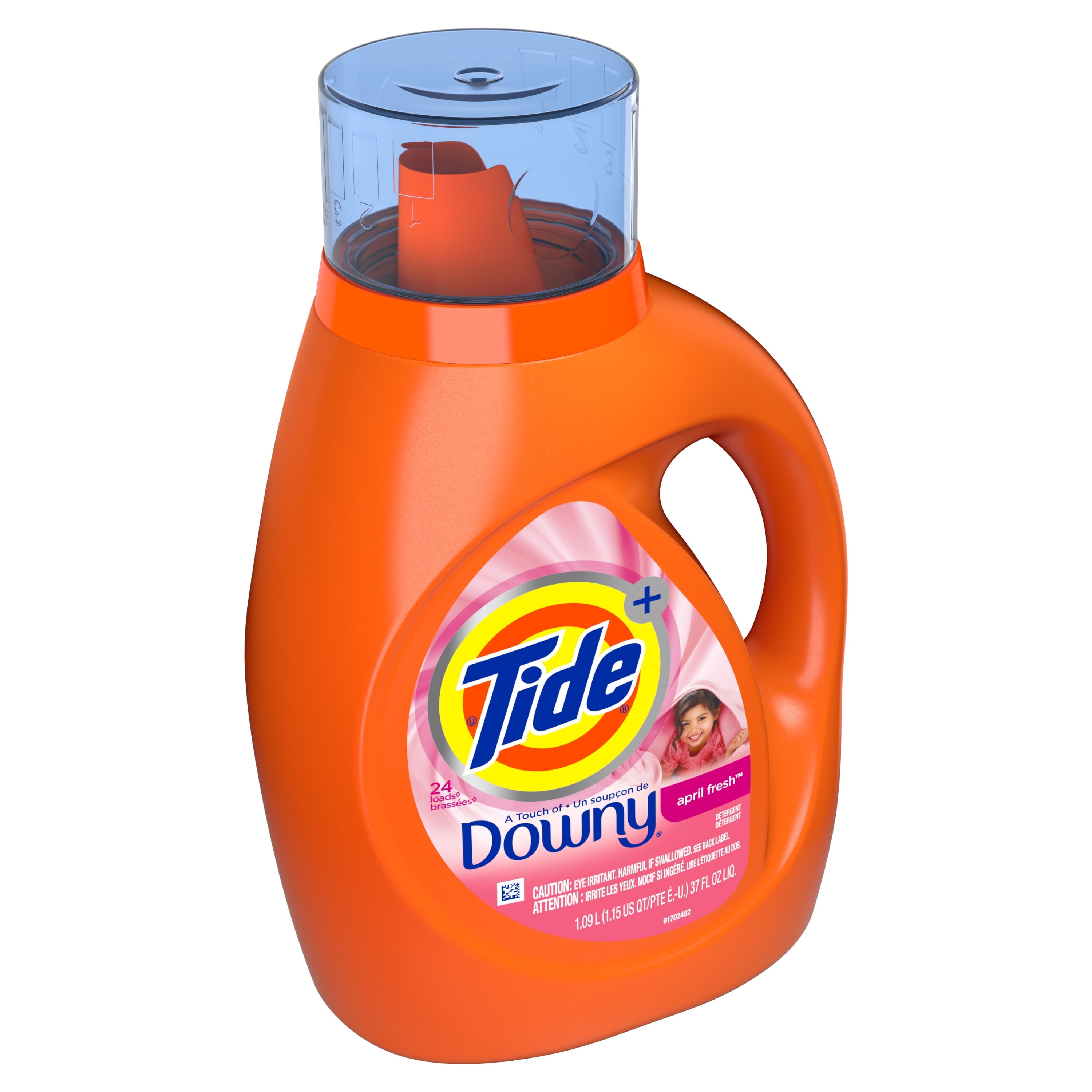 Tide Plus Downy April Fresh Scent Liquid Laundry Detergent, 24 loads 37 fl oz