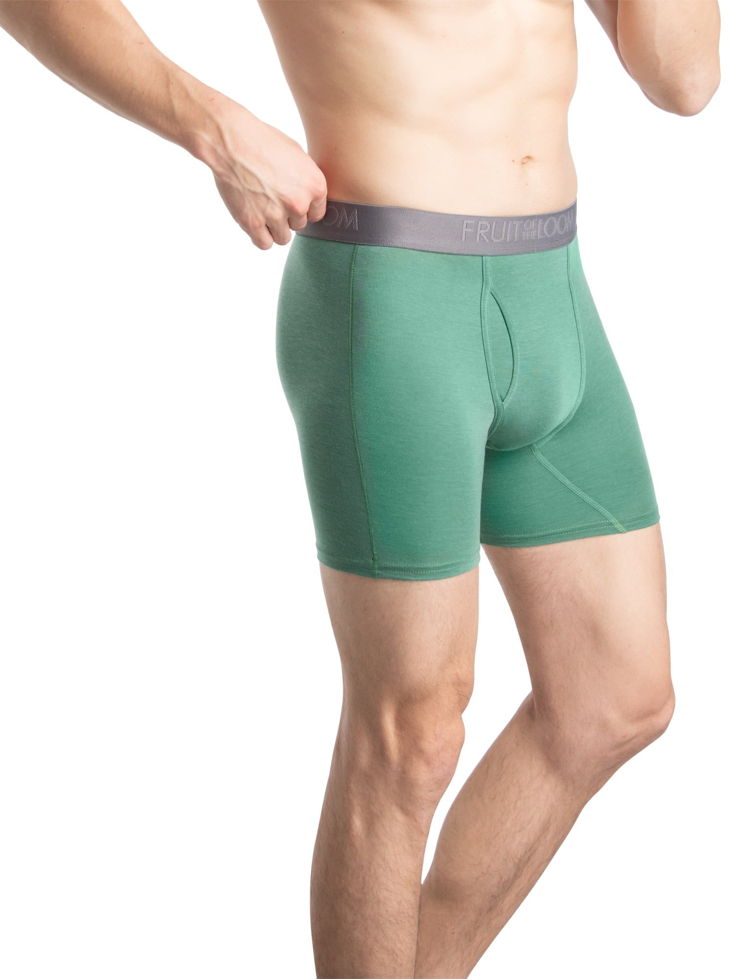 Fruit of the Loom Men's 360 Stretch Performance Cooling Channels Boxer Briefs, 6-Pack