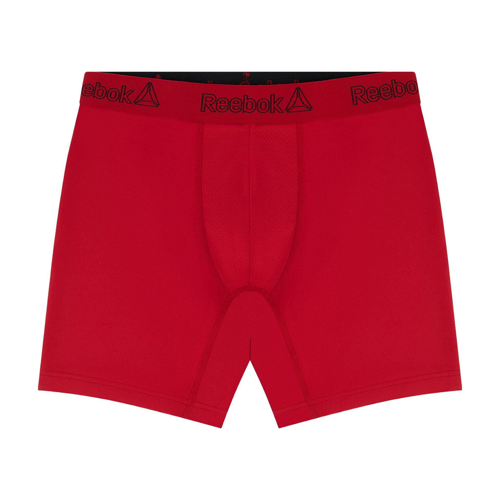Reebok Men's Featherweight Performance Regular Leg Boxer Briefs, 4 pack Sizes S-XL