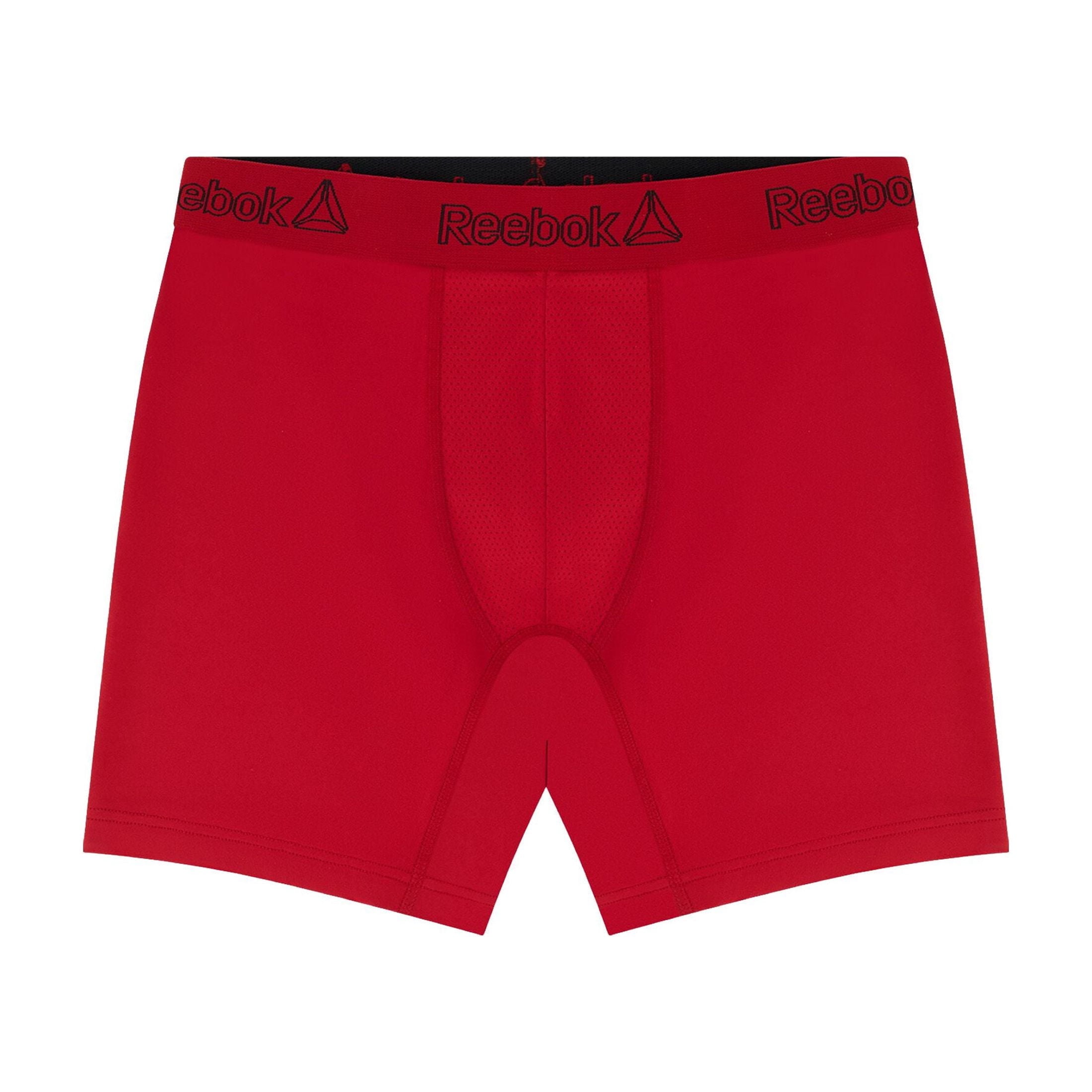 Reebok Men's Featherweight Performance Regular Leg Boxer Briefs, 4 pack Sizes S-XL