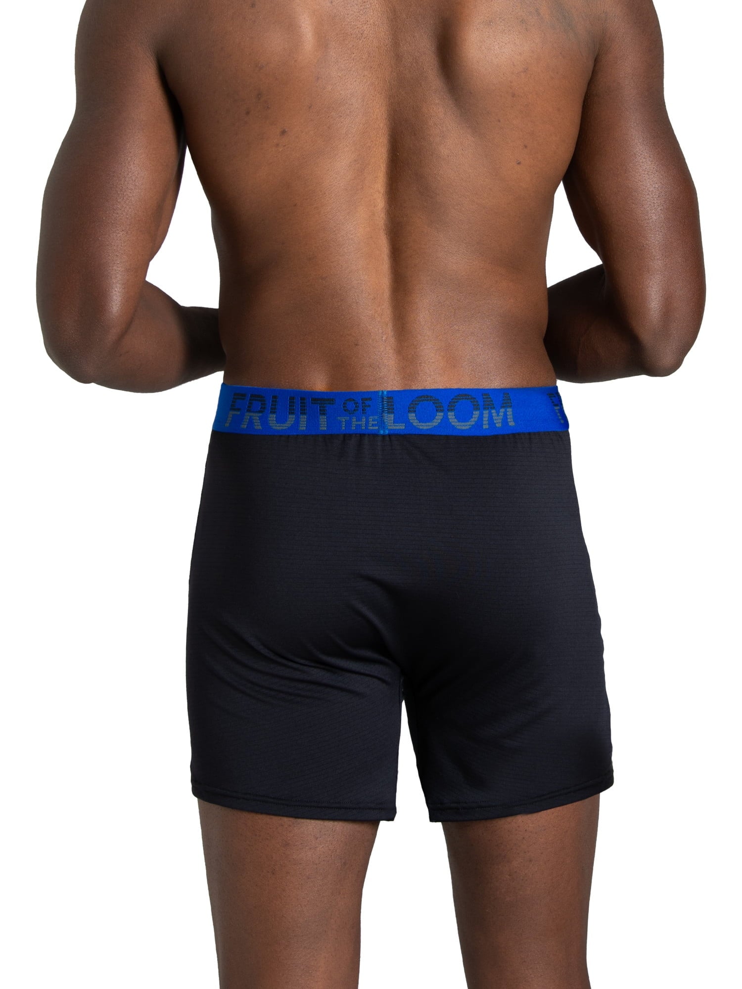 Fruit of the Loom Men's 360 Stretch Performance Cooling Channels Boxer Briefs, 6-Pack