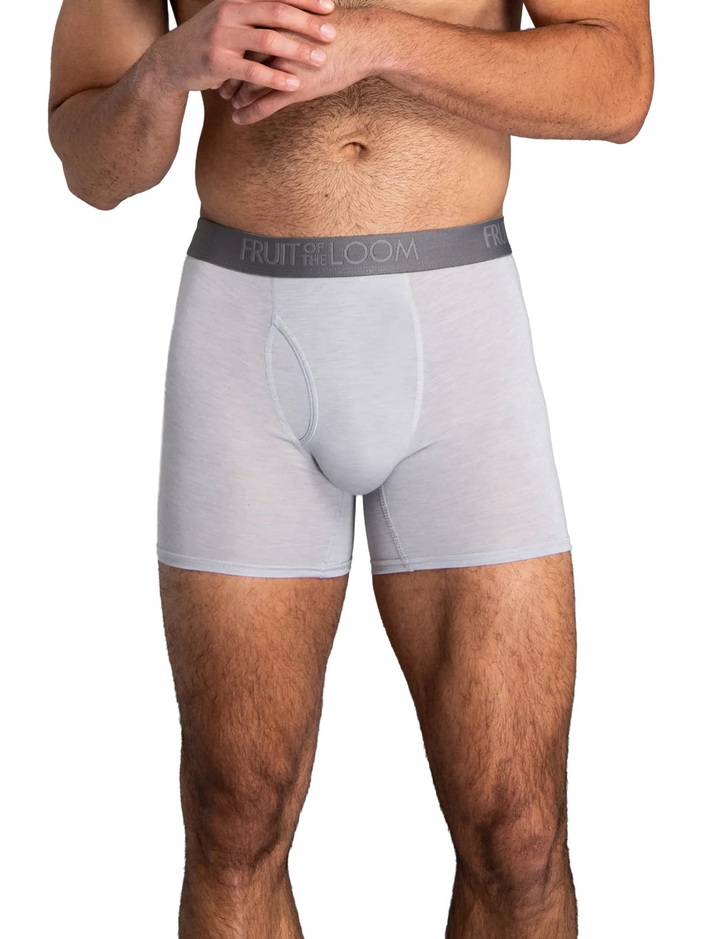 Fruit of the Loom Men's 360 Stretch Performance Cooling Channels Boxer Briefs, 6-Pack