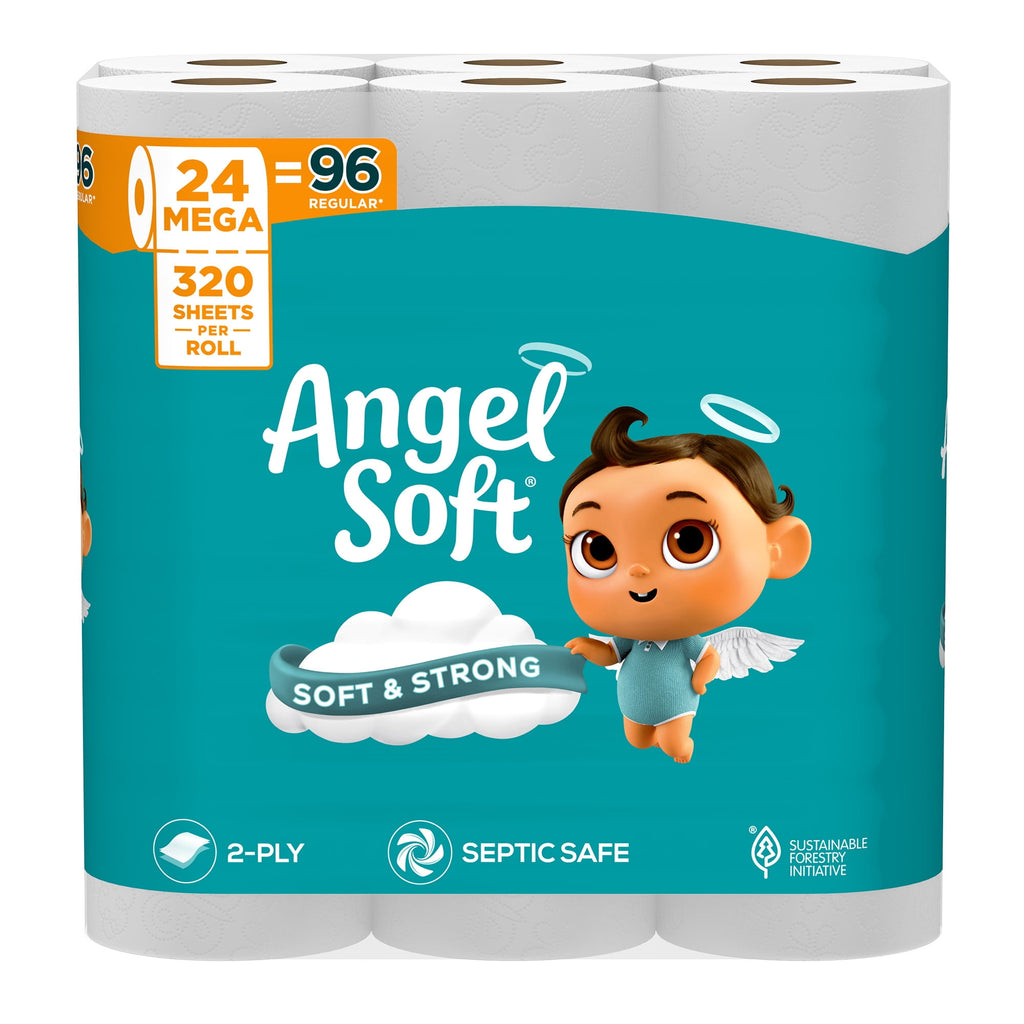 Angel Soft 2-Ply Toilet Paper, 36 Mega Rolls, 320 Sheets per Roll