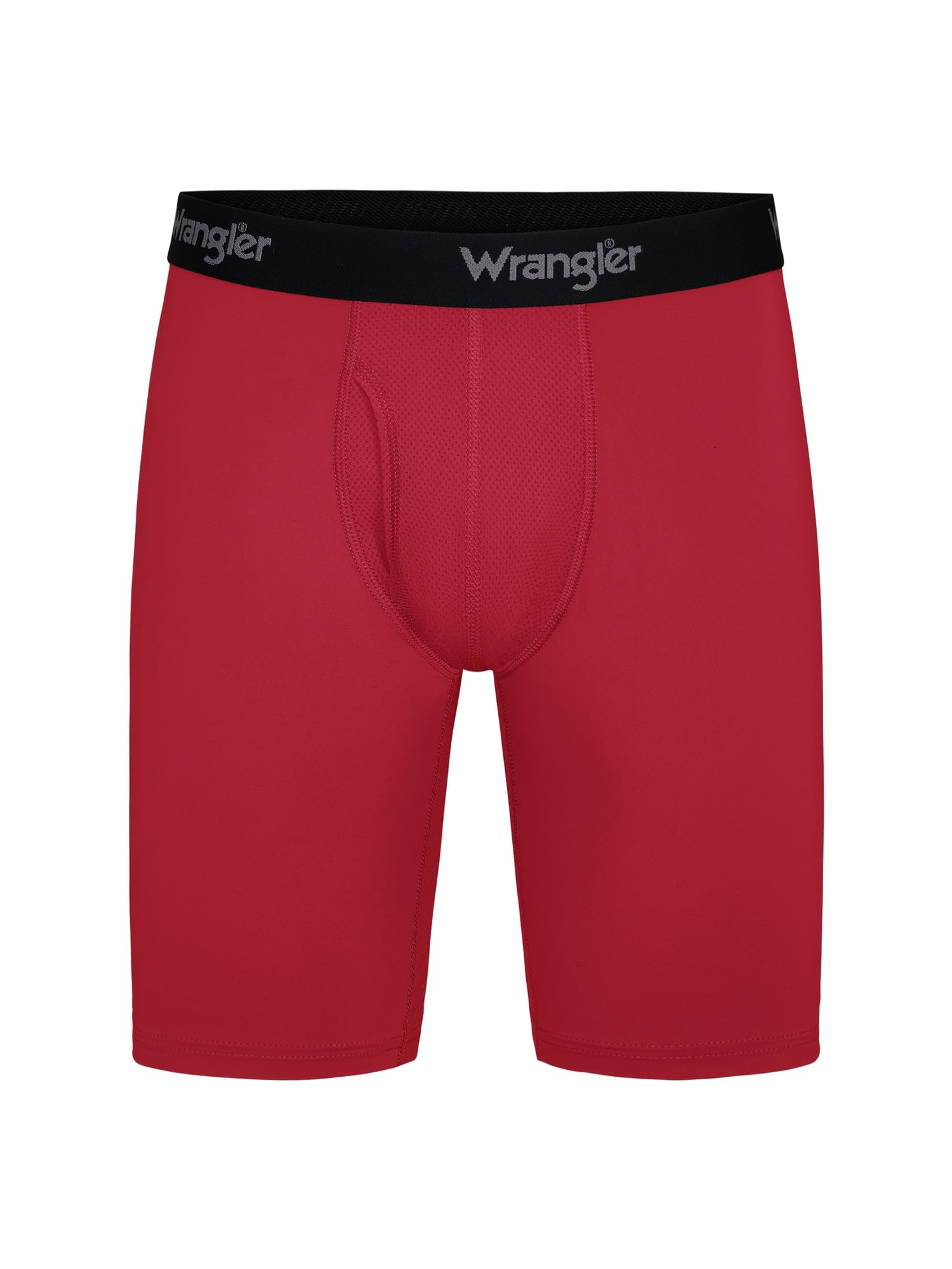 Wrangler Cool Carpenter 9" Boxer Briefs Men's Underwear, Large, Black/Duffle Green/Charcoal, 3-Pack