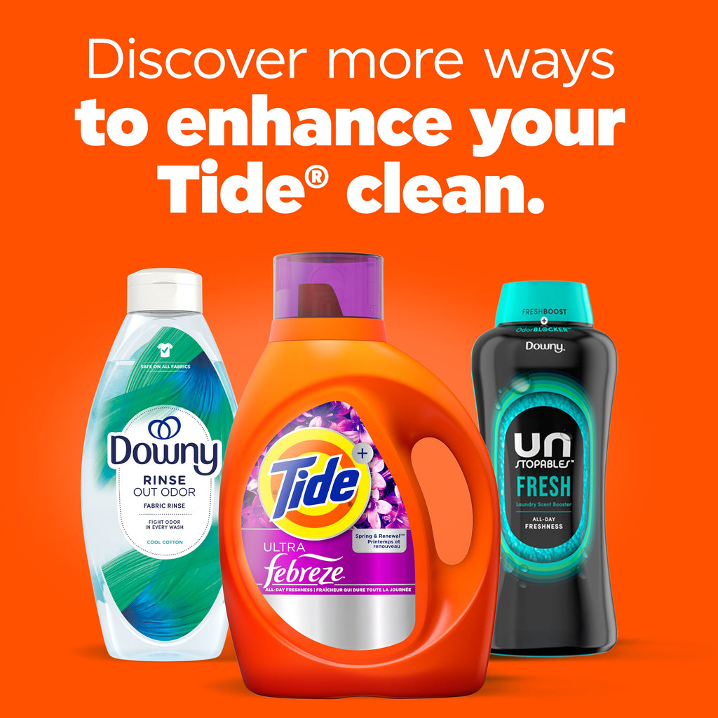 Tide Ultra Febreze Liquid Laundry Detergent , Spring and Renewal Scent, 73 fl oz 52 Loads
