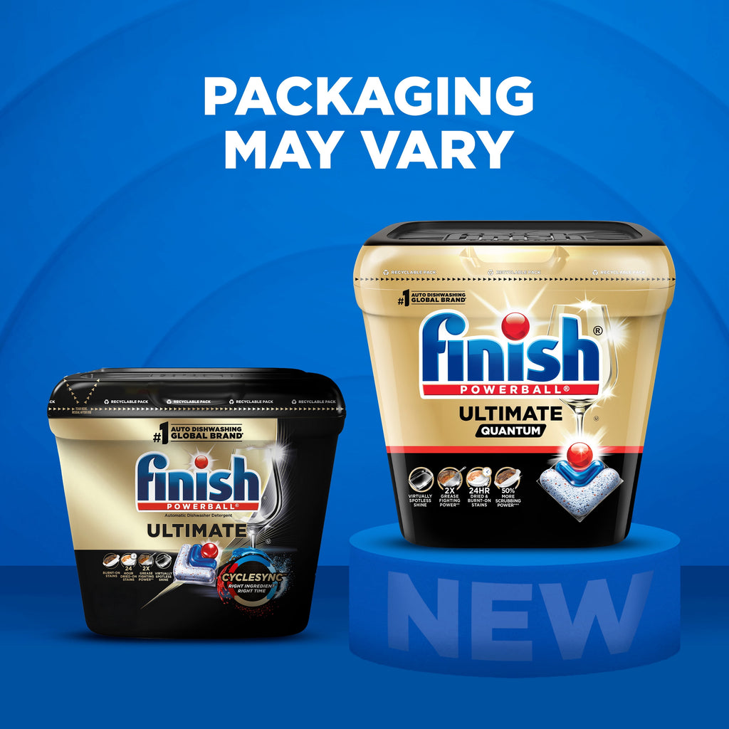 Finish Ultimate Quantum Dishwasher Pods, Dishwasher Detergent Dish Soap, 50% More Cleaning Power, 38 Tabs