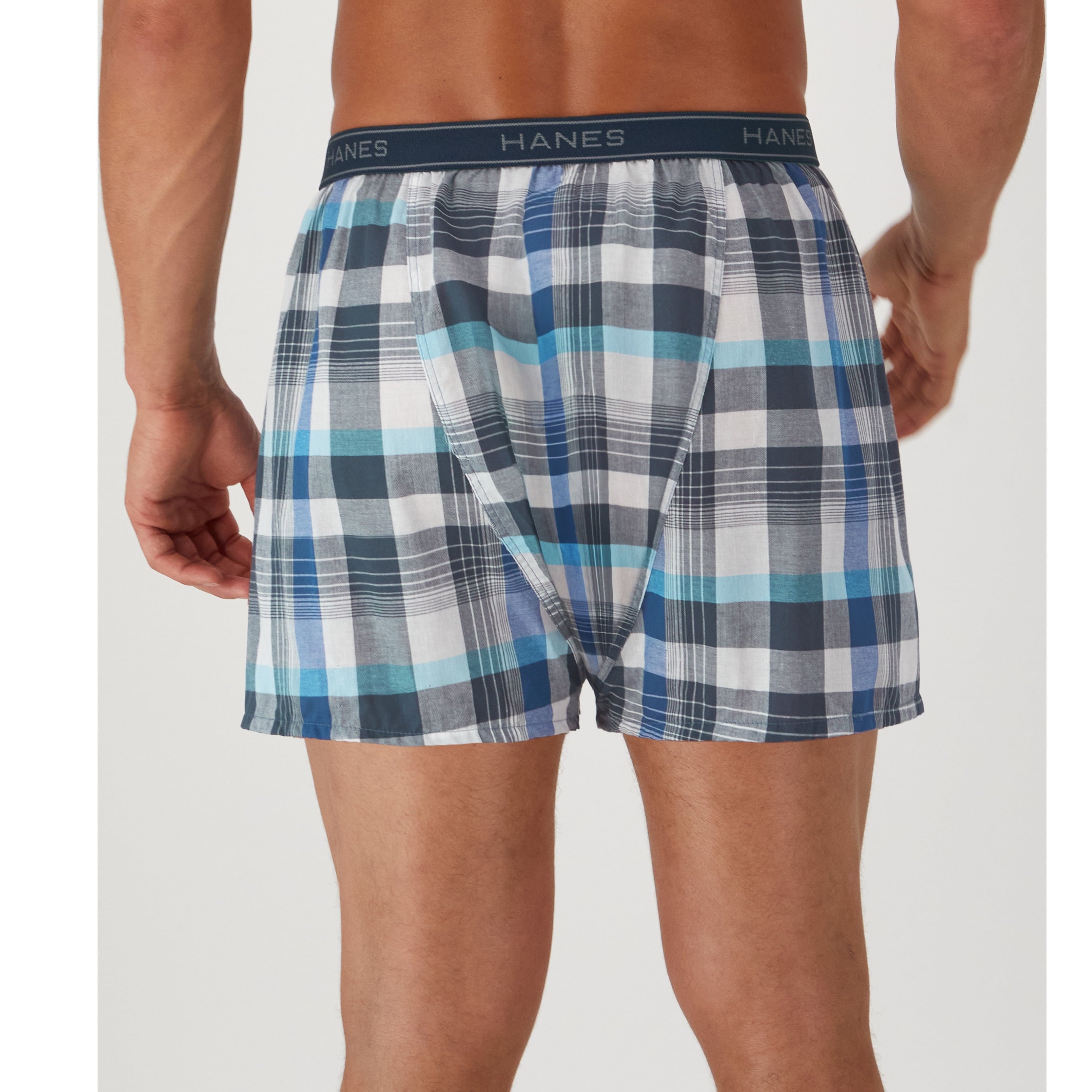 Hanes Men's Woven Boxers, 3 Pack