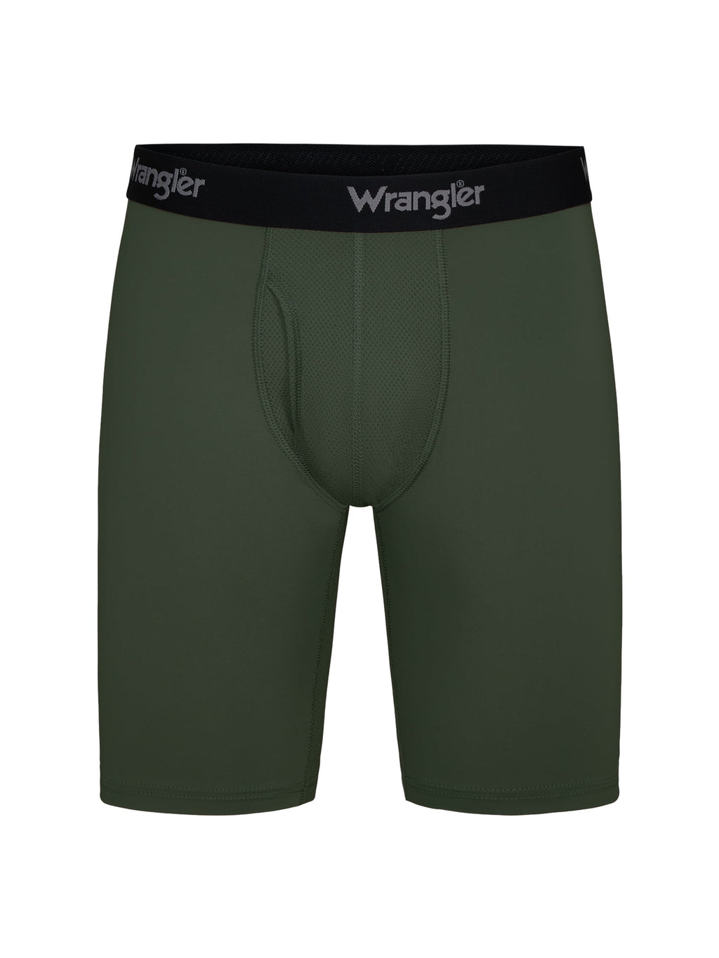 Wrangler Cool Carpenter 9" Boxer Briefs Men's Underwear, Large, Black/Duffle Green/Charcoal, 3-Pack