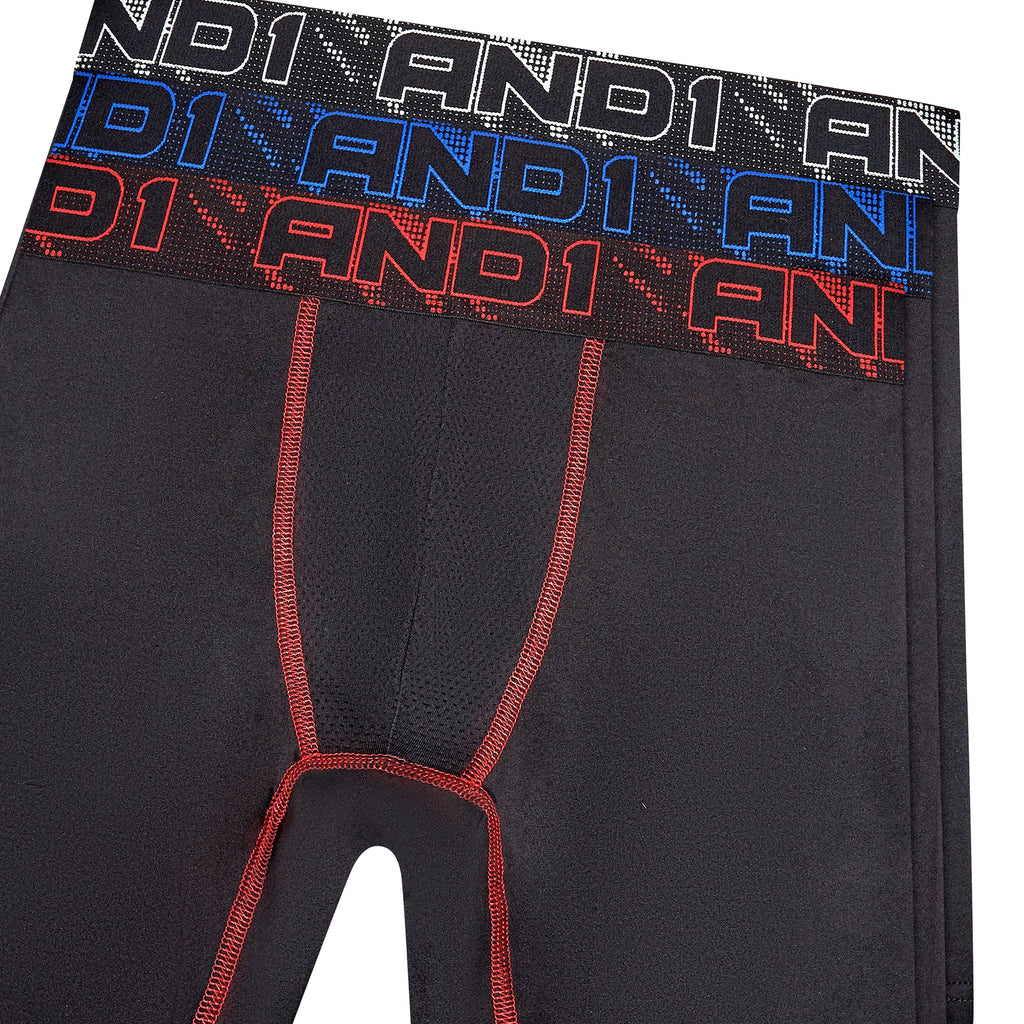 AND1 Men’s Underwear Flex Mid Length Boxer Briefs, Underpants, 3 pack