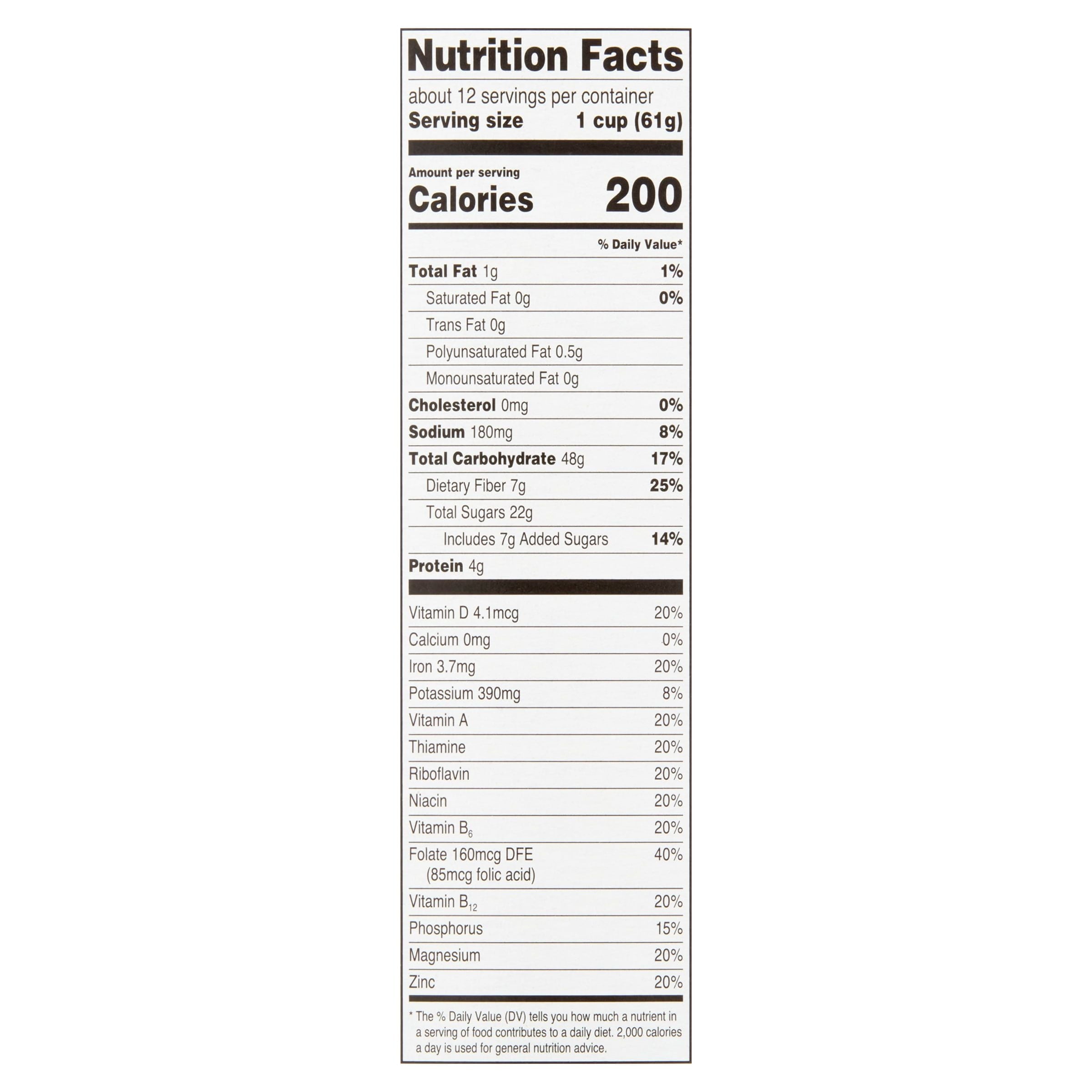 Great Value Extra Raisin Bran, Wheat Flakes Cereal, 25.5 oz