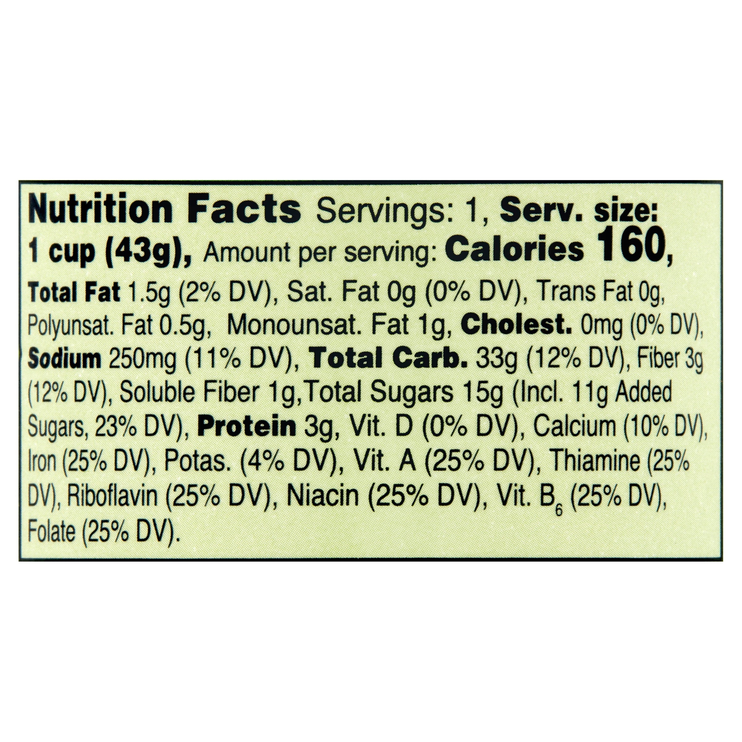 Great Value Apples and Cinnamon Instant Oatmeal Cup, 1.51 oz