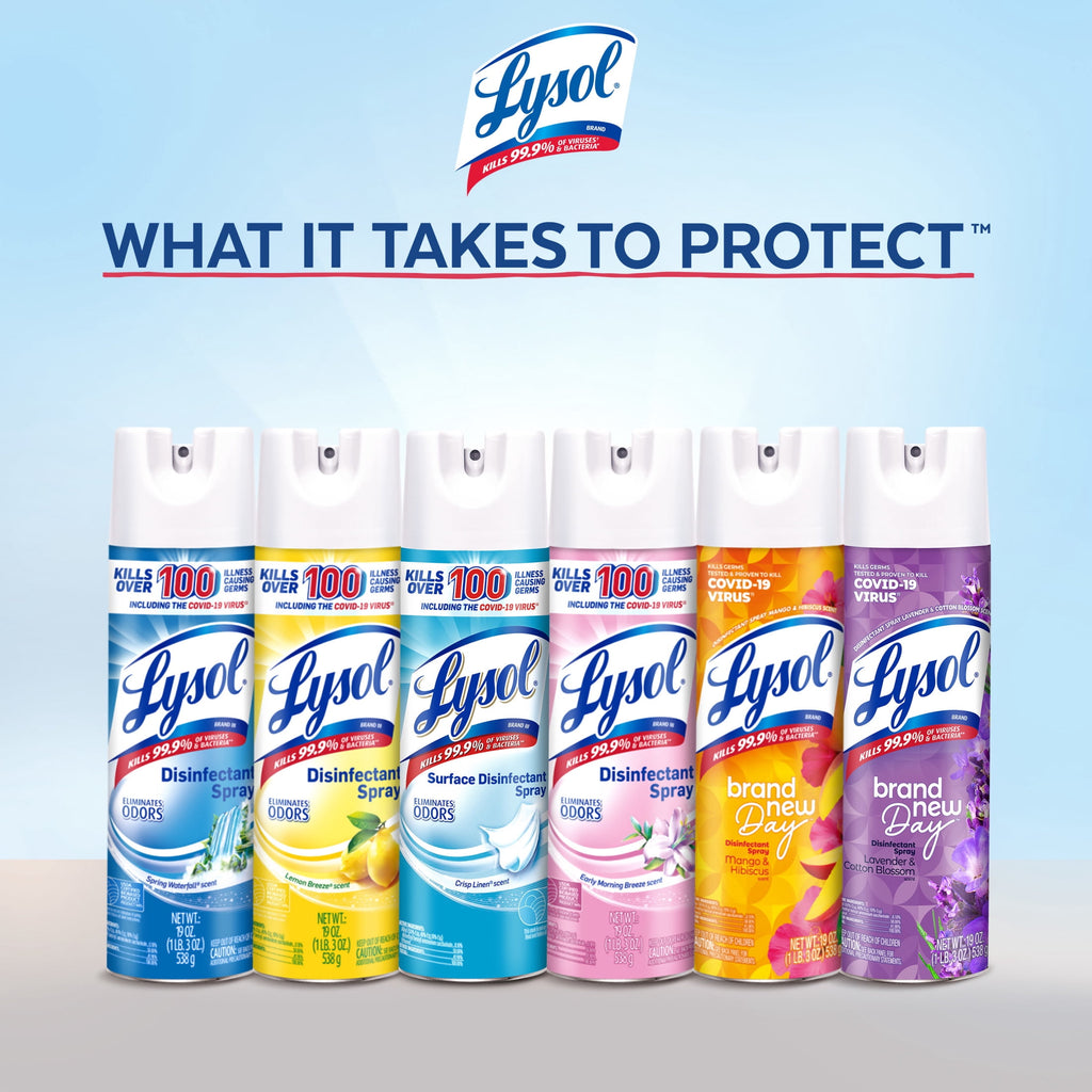Lysol Disinfectant Spray, Sanitizing and Antibacterial Spray, Deodorizer, Early Morning Breeze, 19 oz