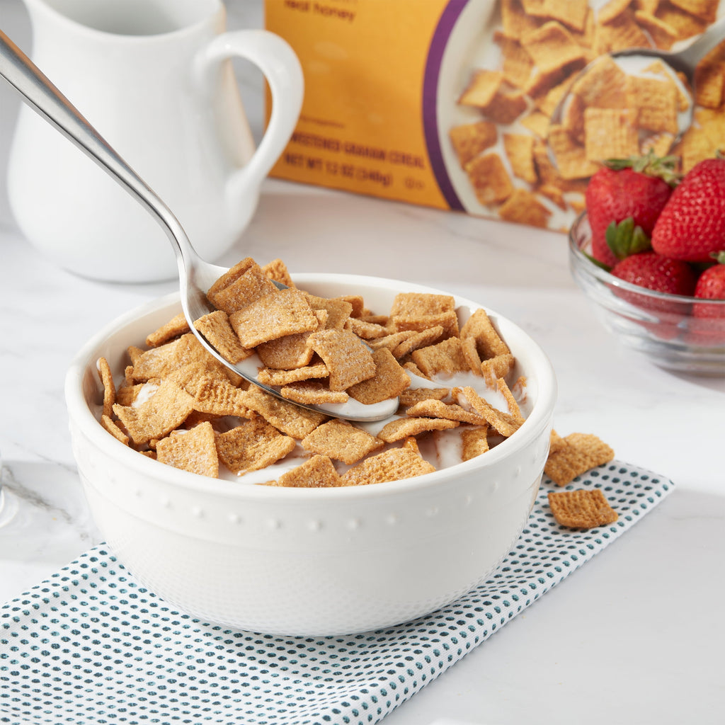 (12 pack) Great Value Honey Graham Crunch Cereal, 12 oz