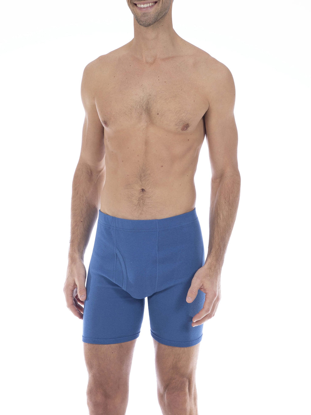 George Men's Covered Waistband Regular Leg Boxer Briefs, 6-Pack