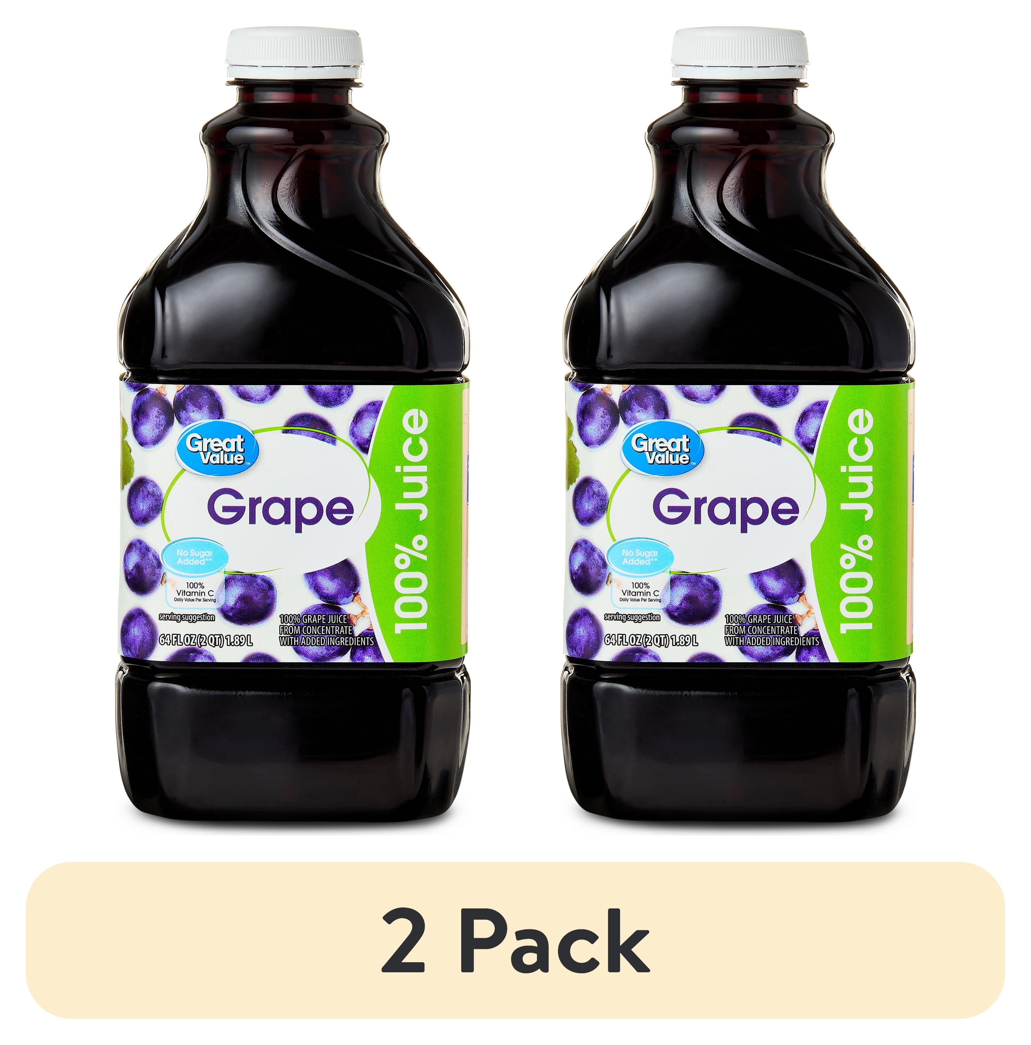Great Value 100% Concord Grape Juice, 64 fl oz