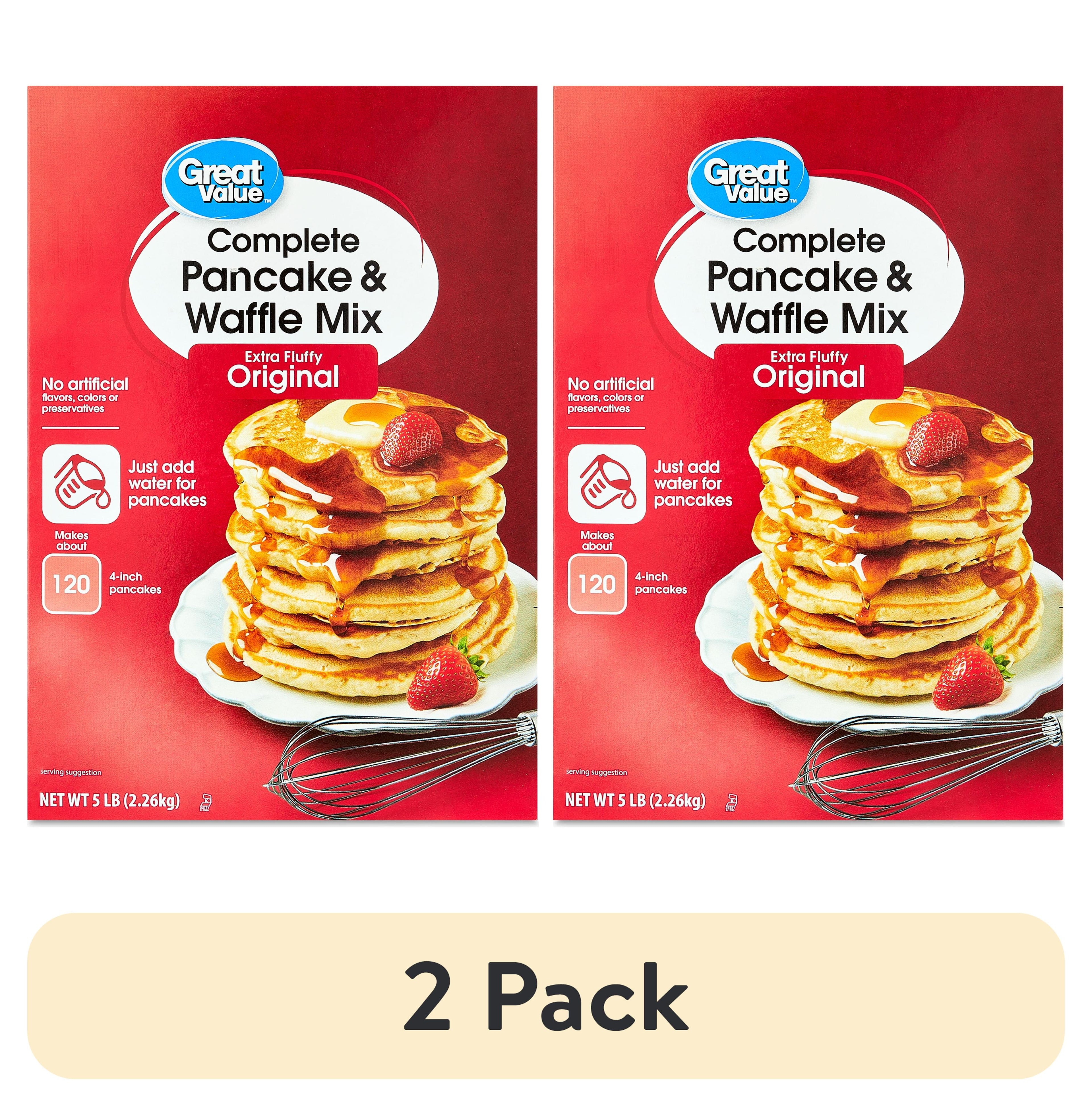 Great Value Complete Pancake & Waffle Mix, Extra Fluffy, Original, 5 lbs