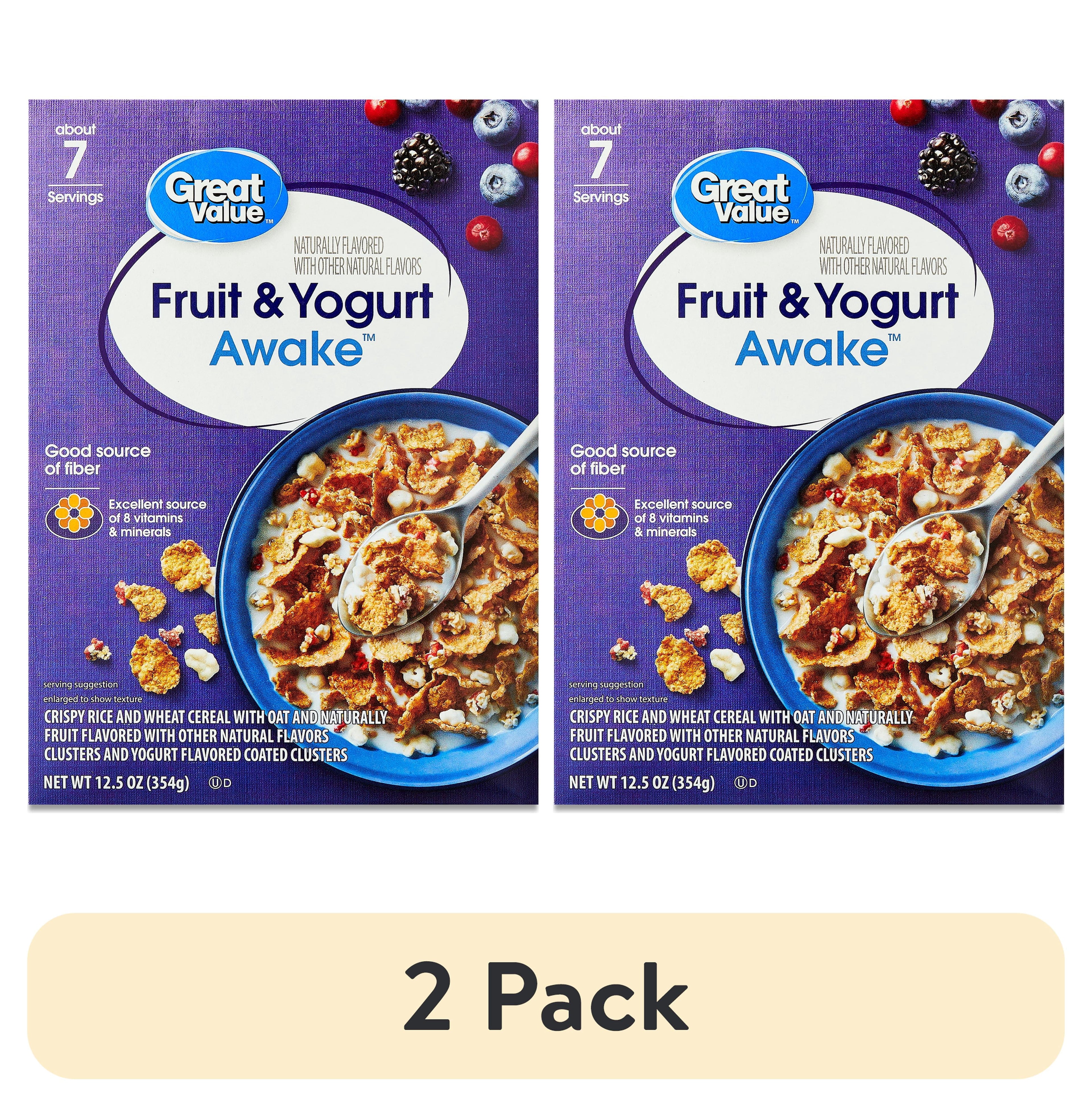 Great Value Fruit & Yogurt Clusters Awake Cereal, 12.5 oz