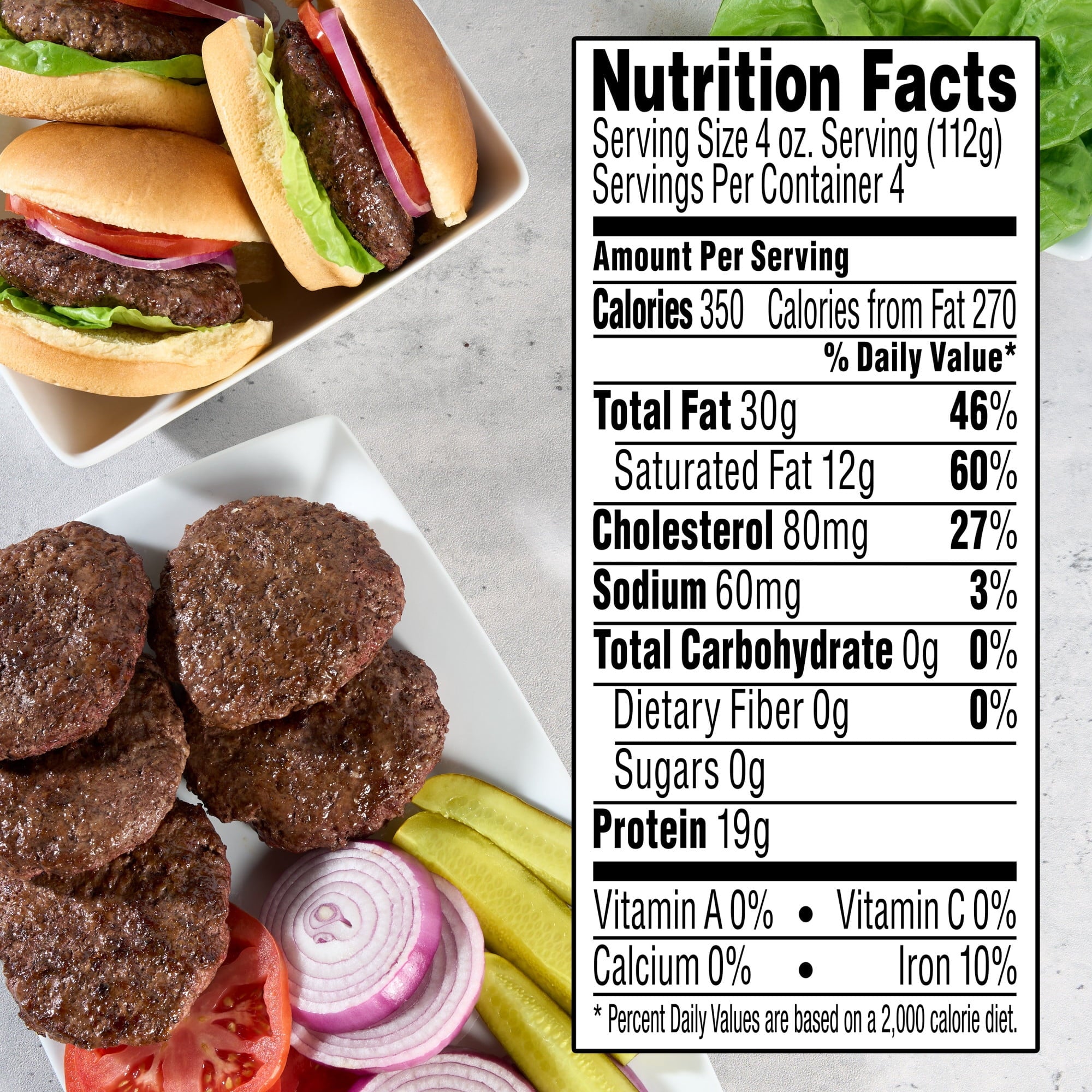 73% Lean / 27% Fat Ground Beef, 1 lb Roll, Frozen, All Natural*