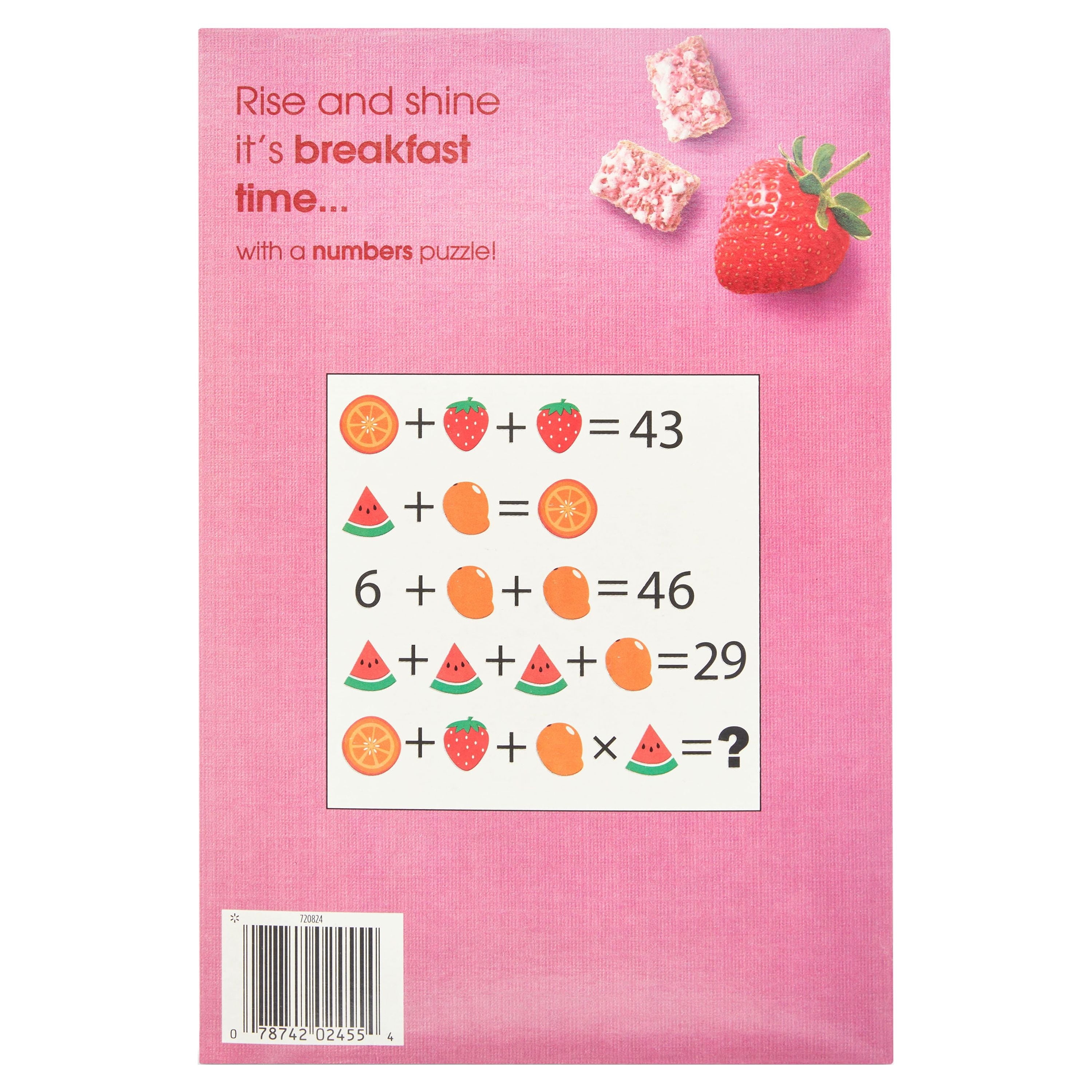 Great Value Bite Size Frosted Strawberry Shredded Wheat Breakfast Cereal, 16.3 oz