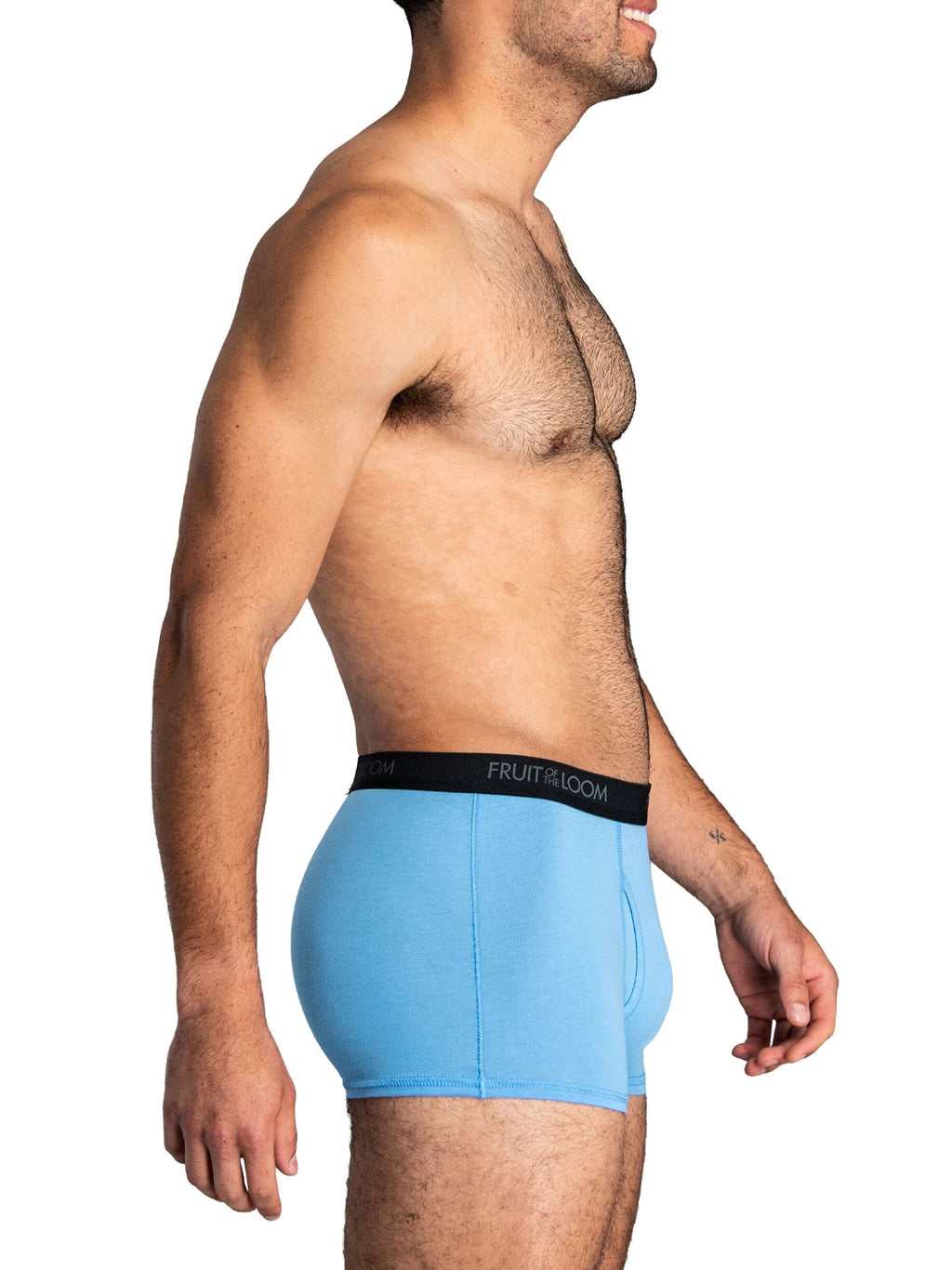 Fruit of the Loom Men's Cotton Stretch Trunk, Short Leg Boxer Brief Underwear, 6-Pack