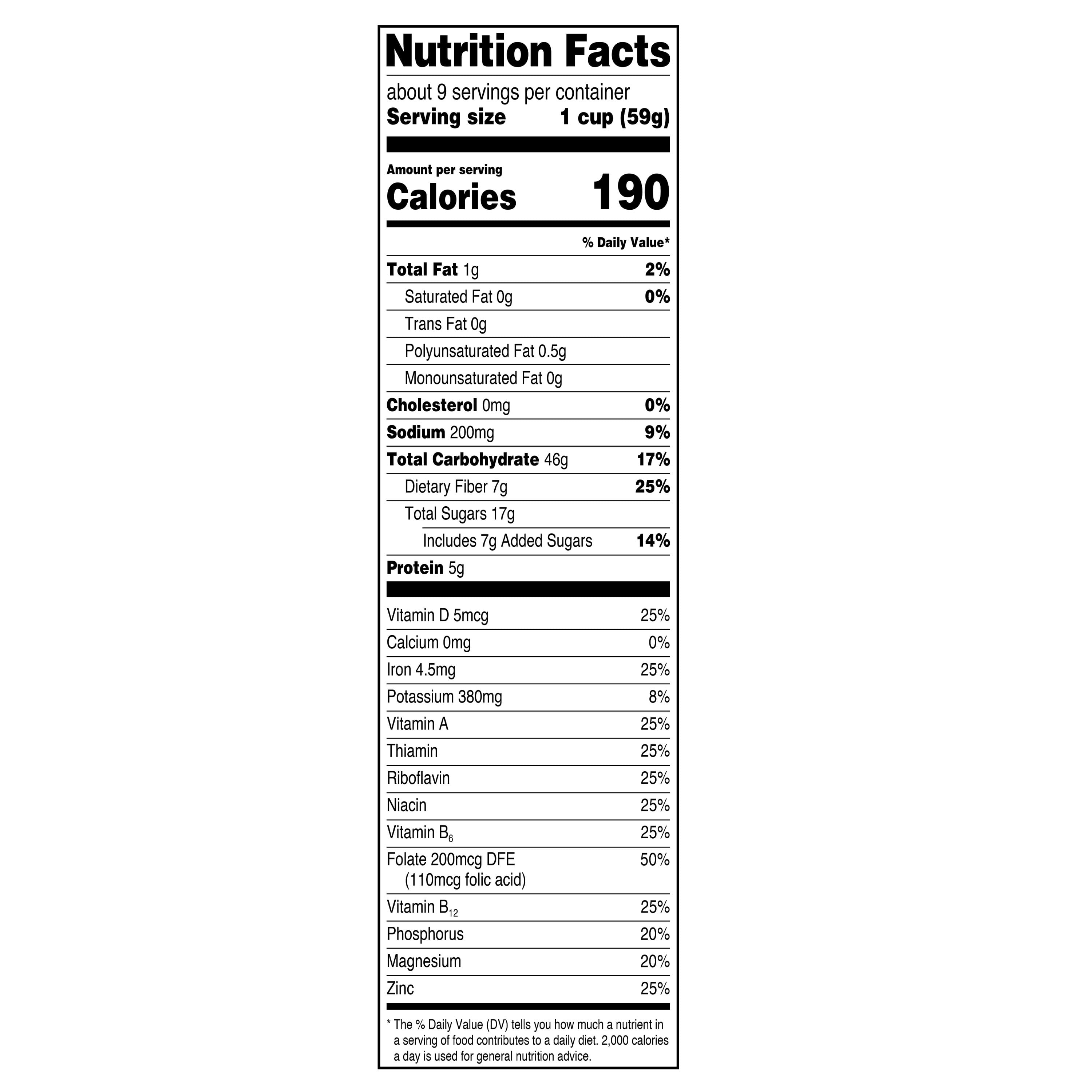 Great Value Raisin Bran Breakfast Cereal, 18.7 oz