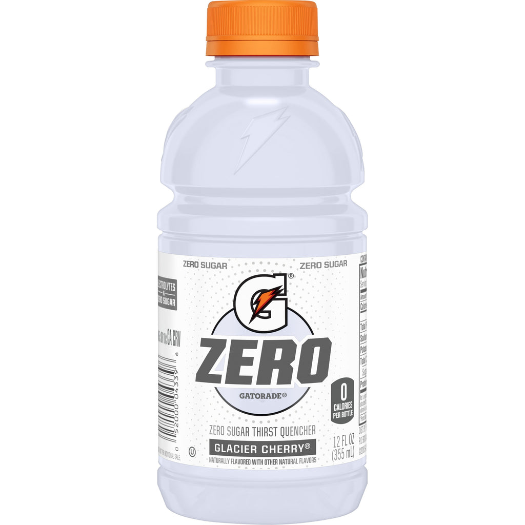 Gatorade Zero Sugar Thirst Quencher Lemon Lime Sports Drinks, 12 fl oz, 12 Count Bottles