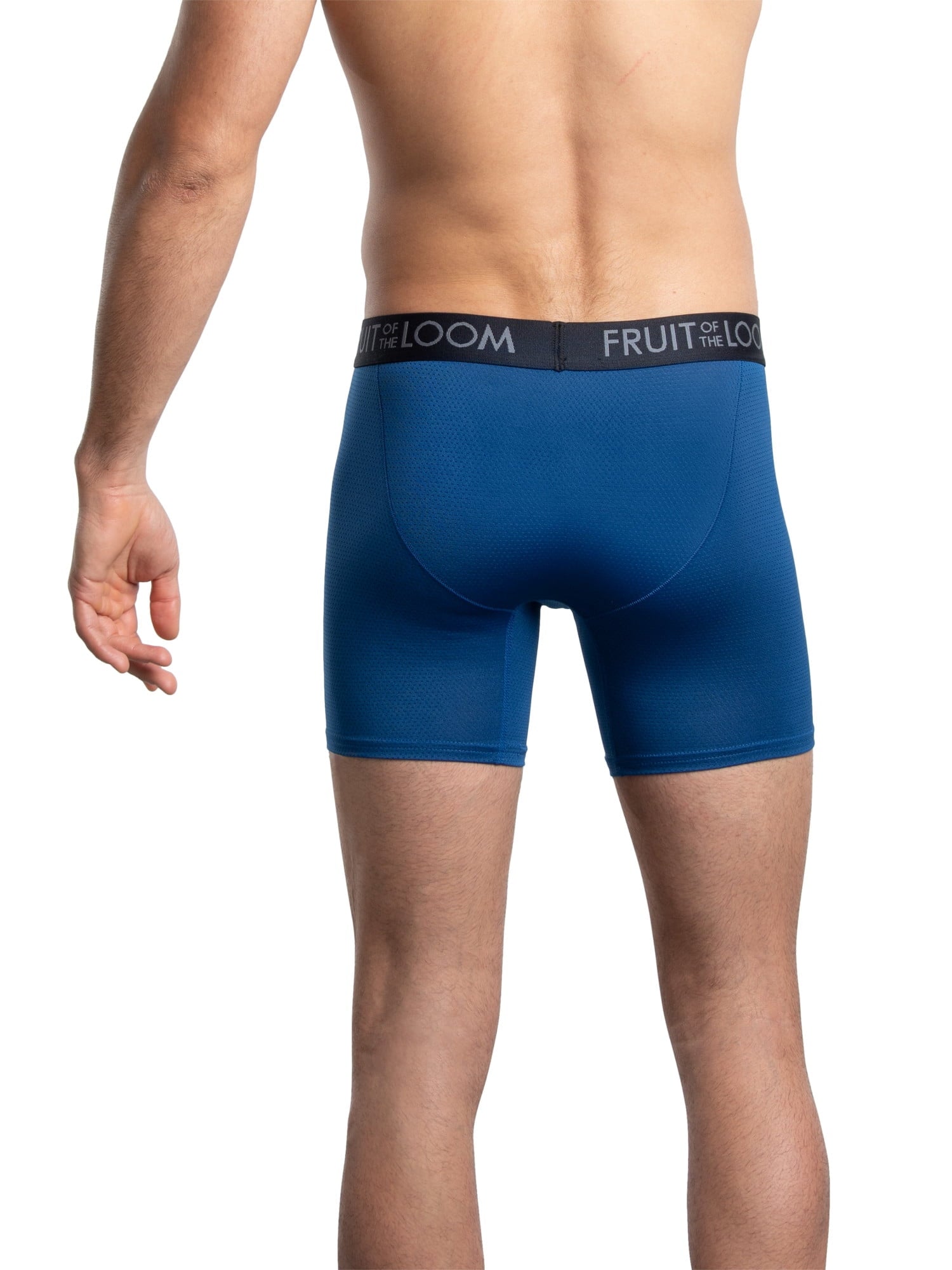 Fruit of the Loom Men's Breathable Cotton Micro-Mesh Boxer Briefs, 3-Pack