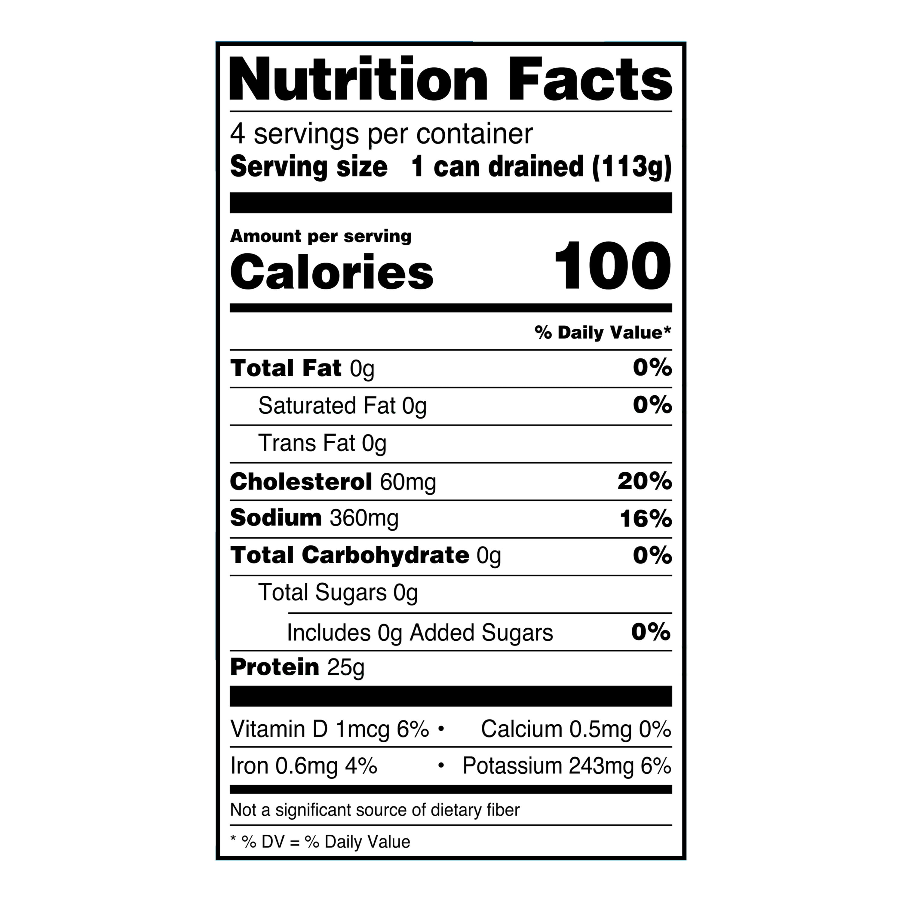 Great Value Chunk Light Tuna in Water, 5 oz, 4 Pack