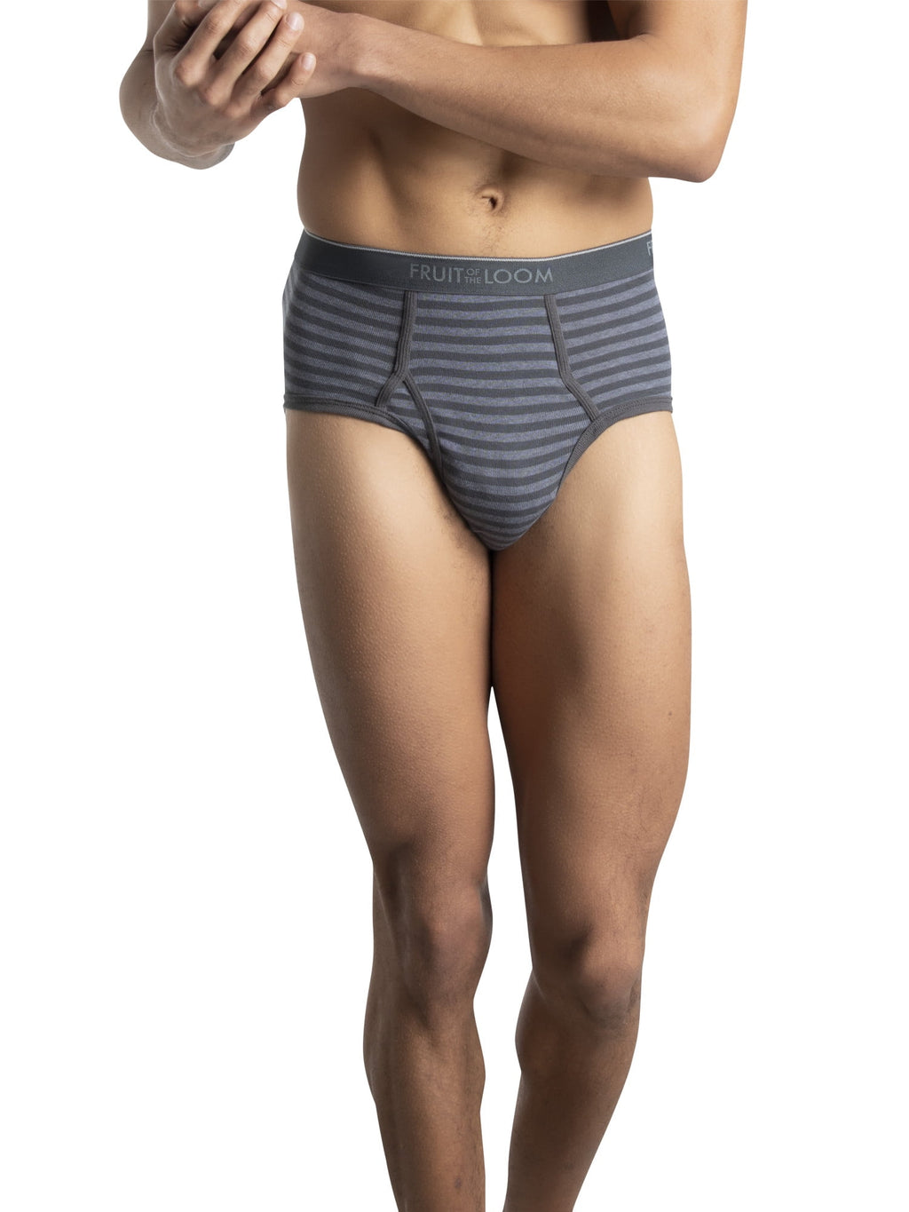 Fruit of the Loom Men's Cotton Briefs, Moisture-Wicking, Mid-Rise Fashion Brief Underwear, 6-Pack, S-5XB