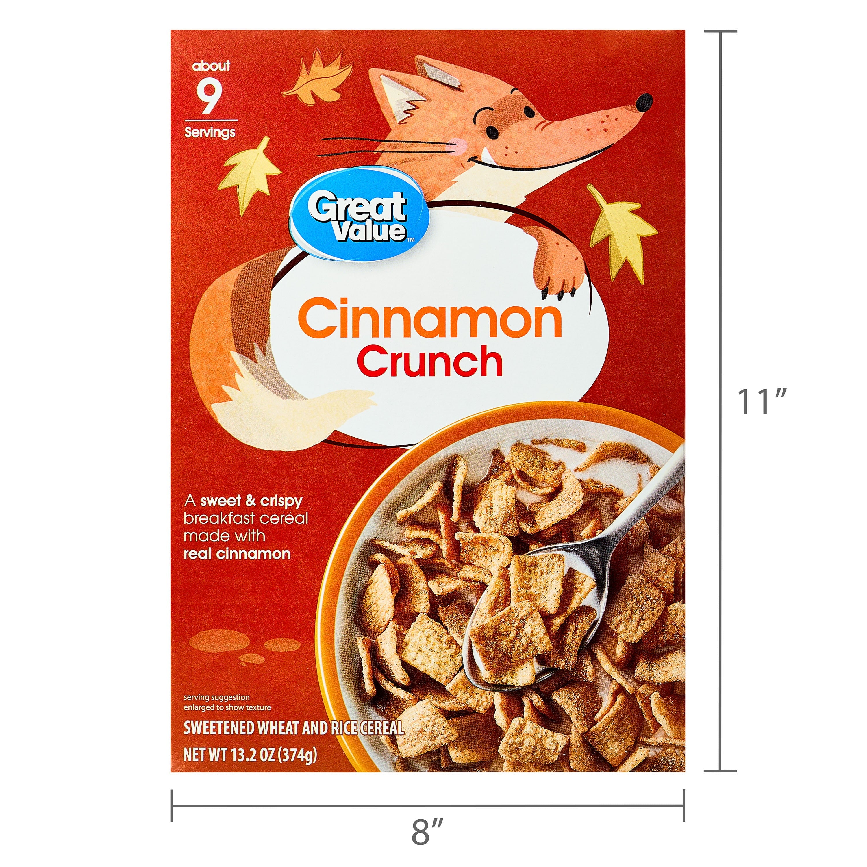 Great Value Cinnamon Crunch Breakfast Cereal, 13.2 oz